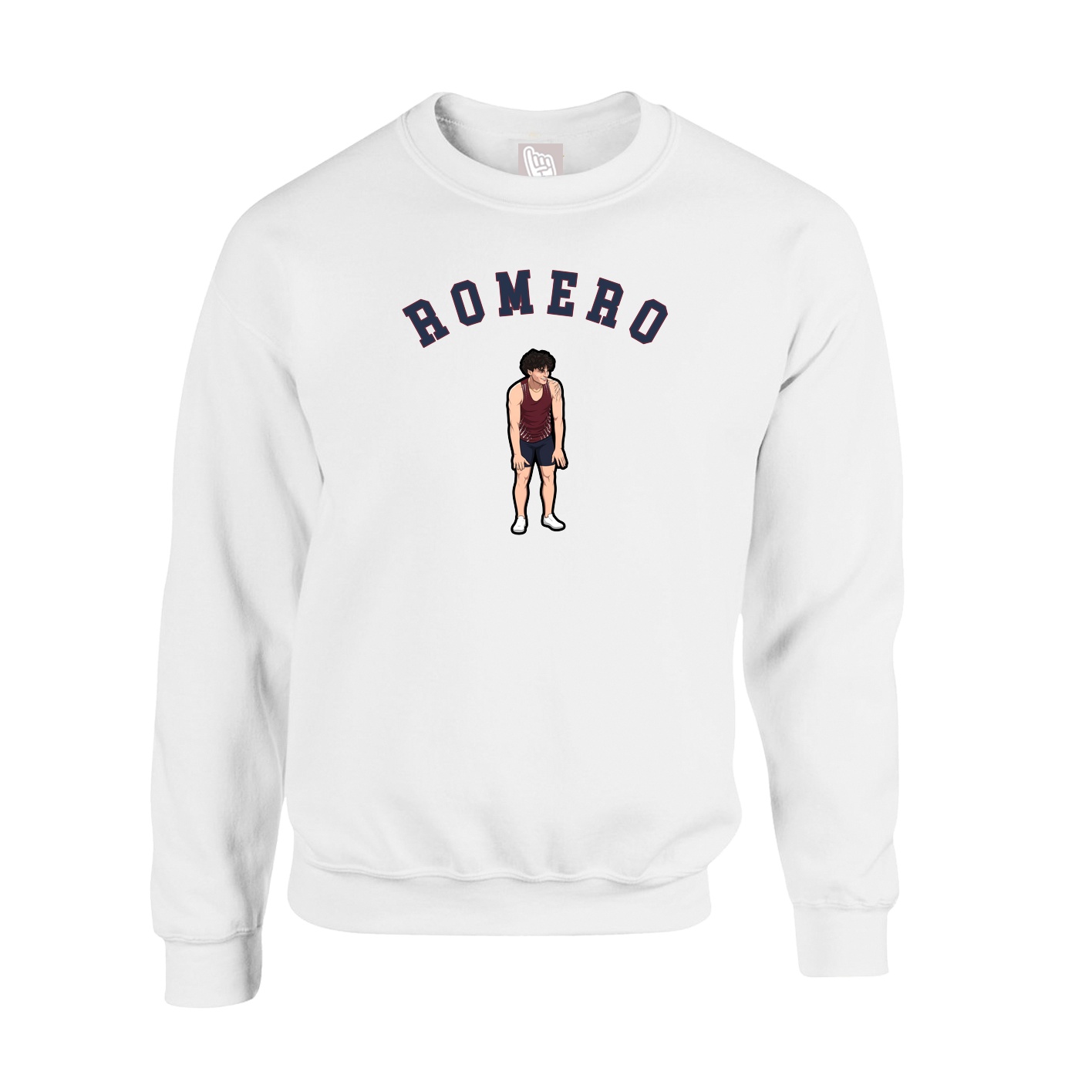 Fleece Crew — Shirsey Arch in White