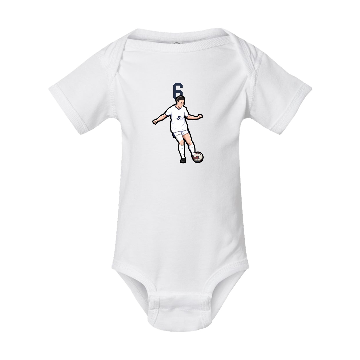 Baby Onesie — Number Top in White