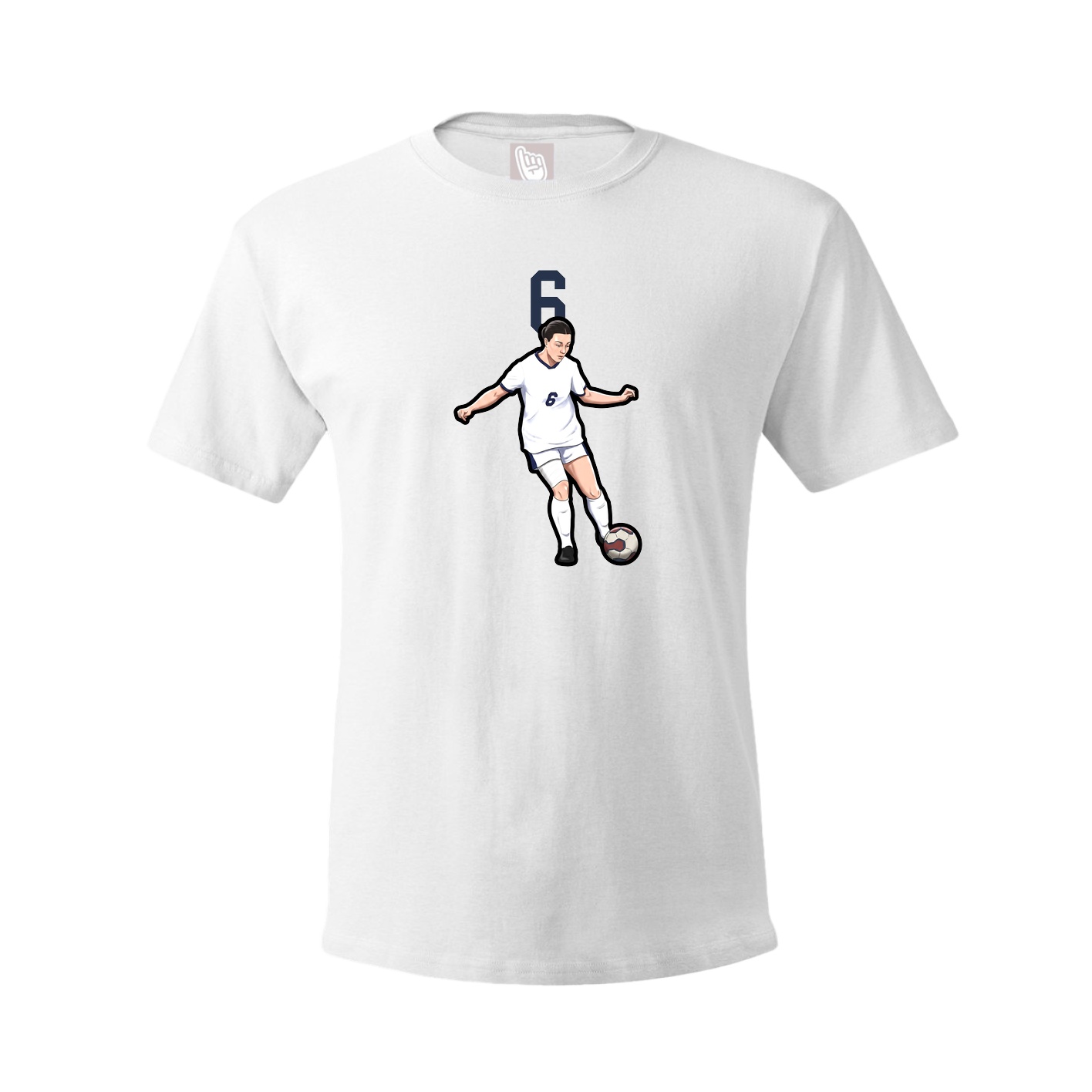 Youth Tee — Number Top in White