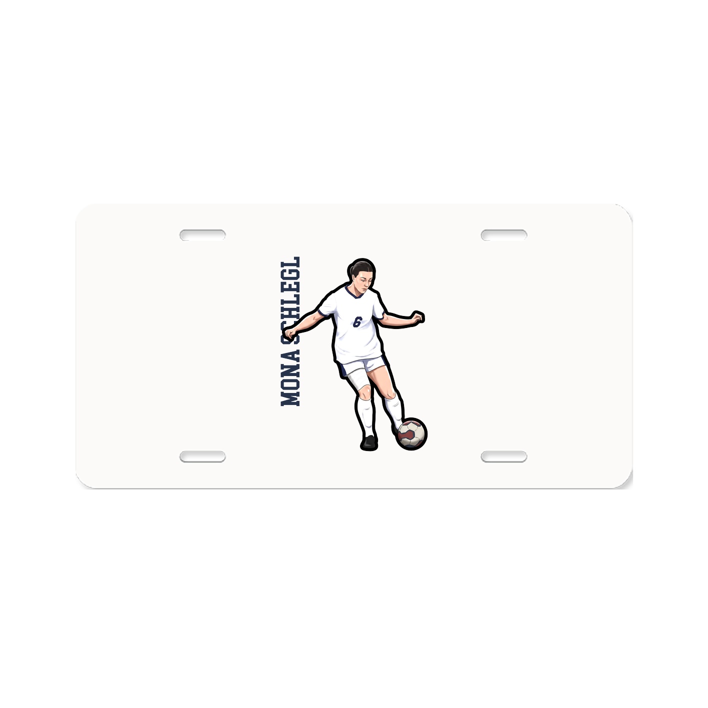 License Plate — Name Vertical in Classic