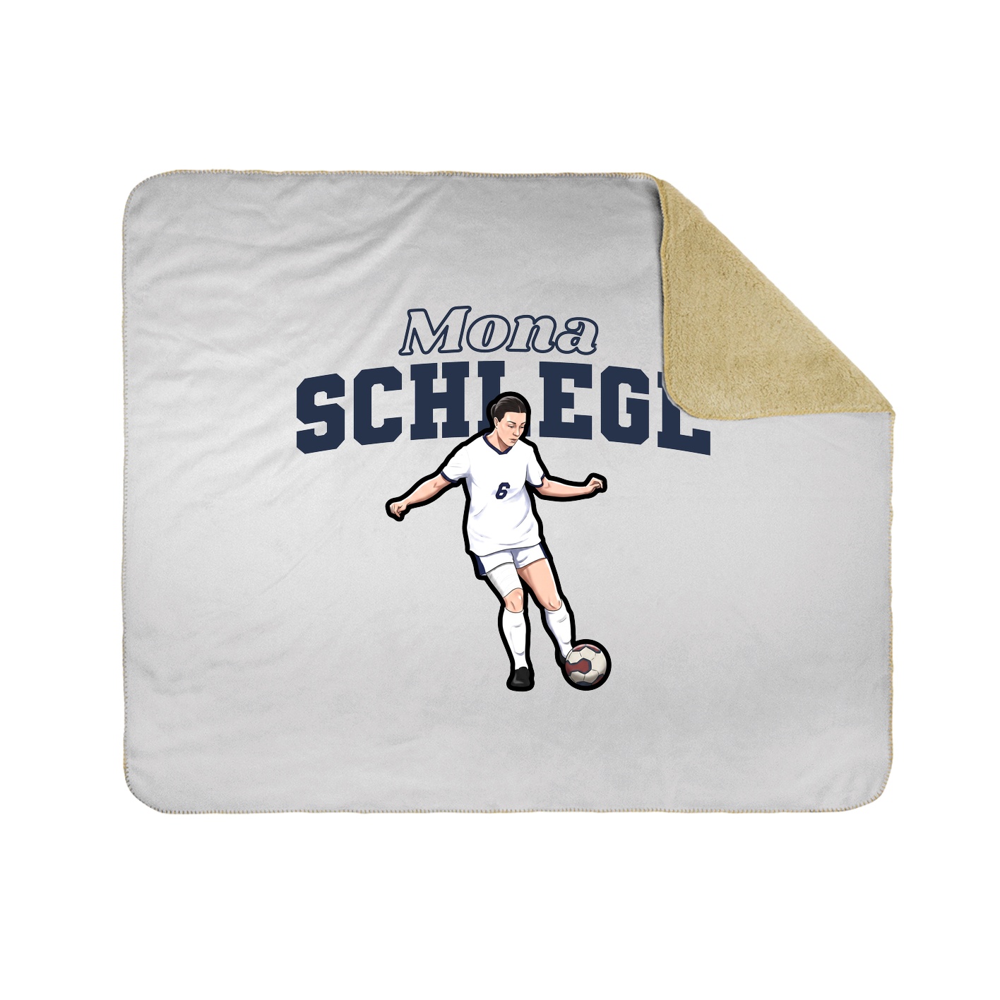 Throw Blanket — Name Arch in White