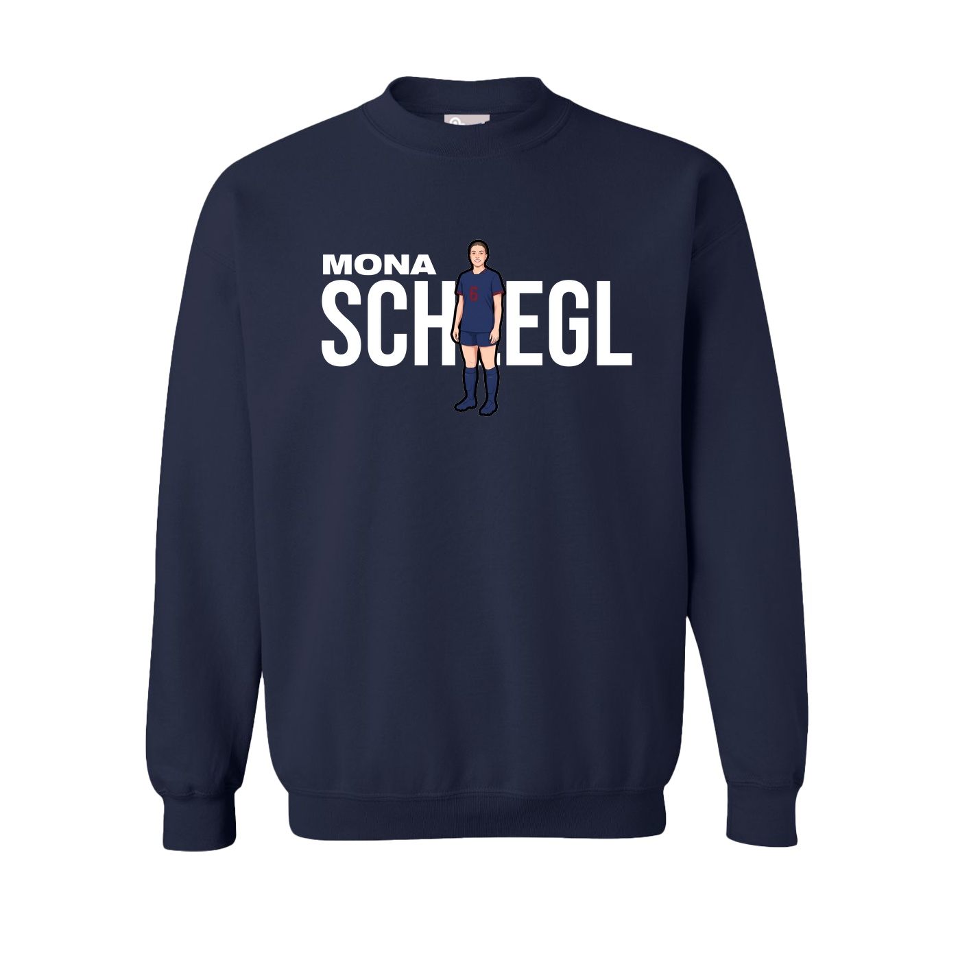 Fleece Crew — Player Name in Navy