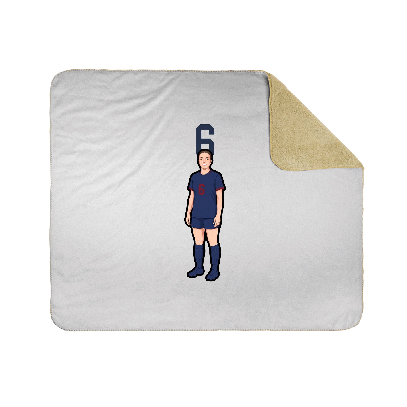 Throw Blanket — Number Top in White