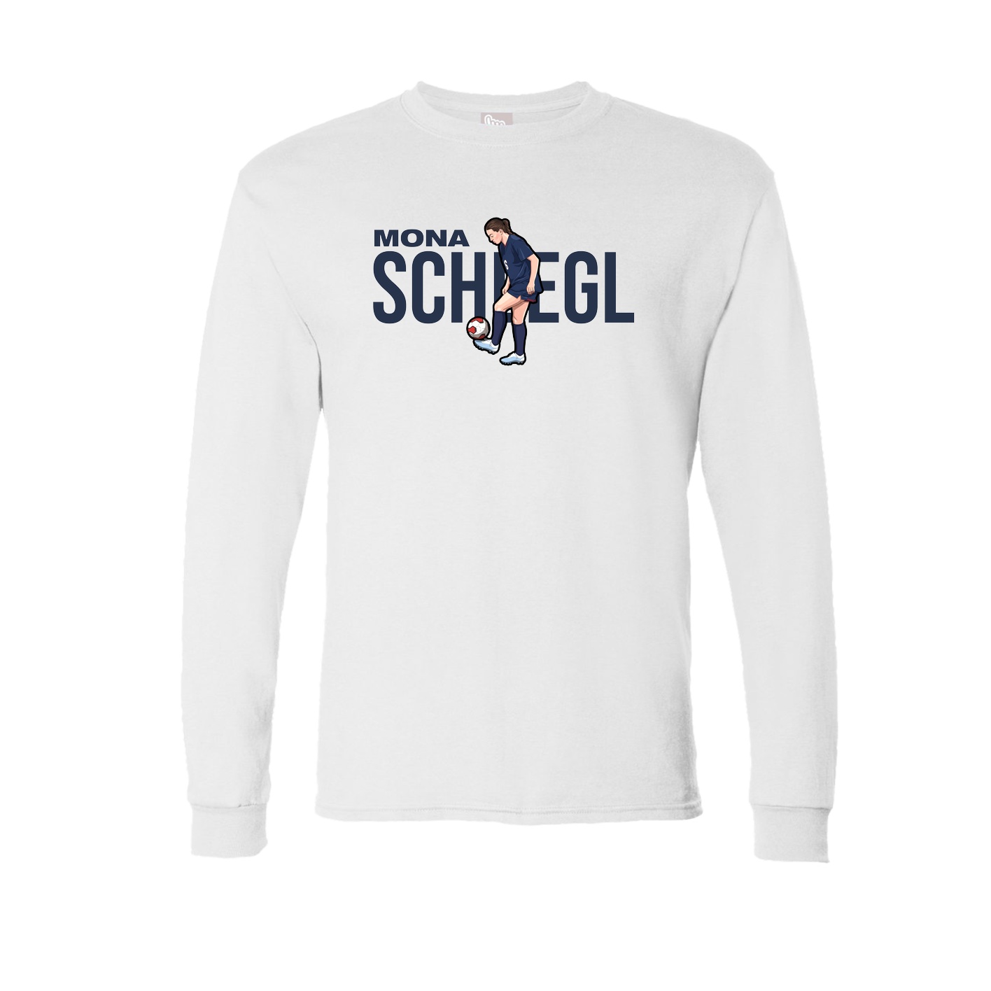 Long Sleeve Tee — Player Name in White
