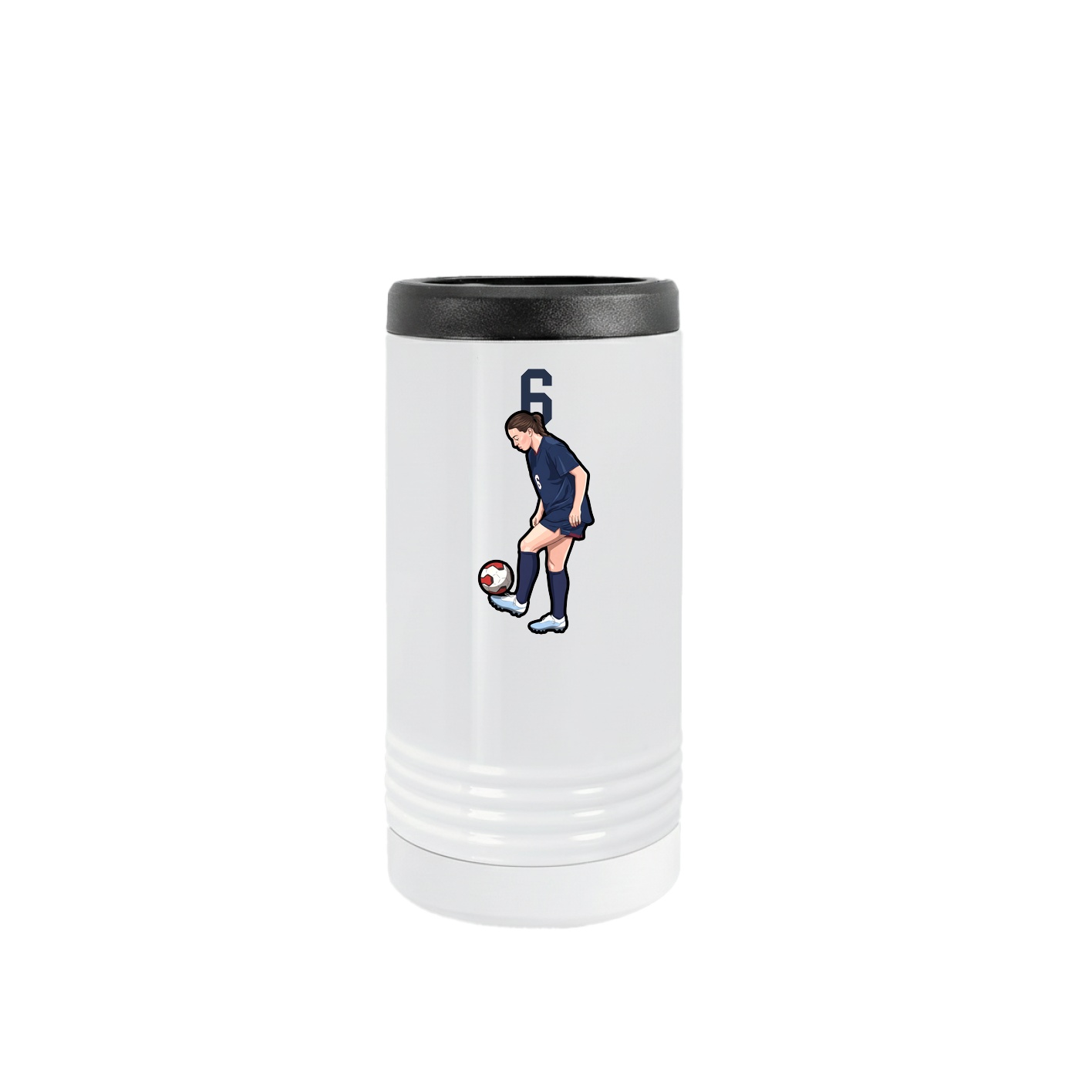 Slim Beverage Holder — Number Top in White