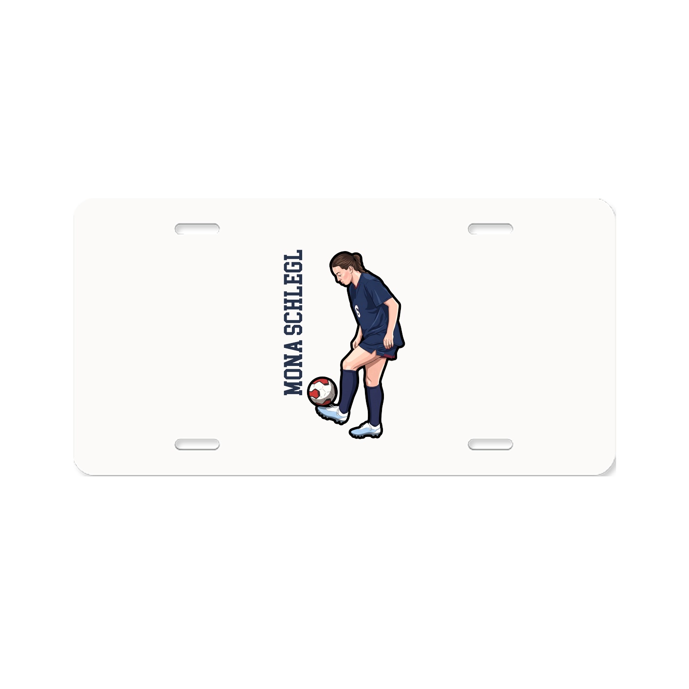 License Plate — Name Vertical in Classic
