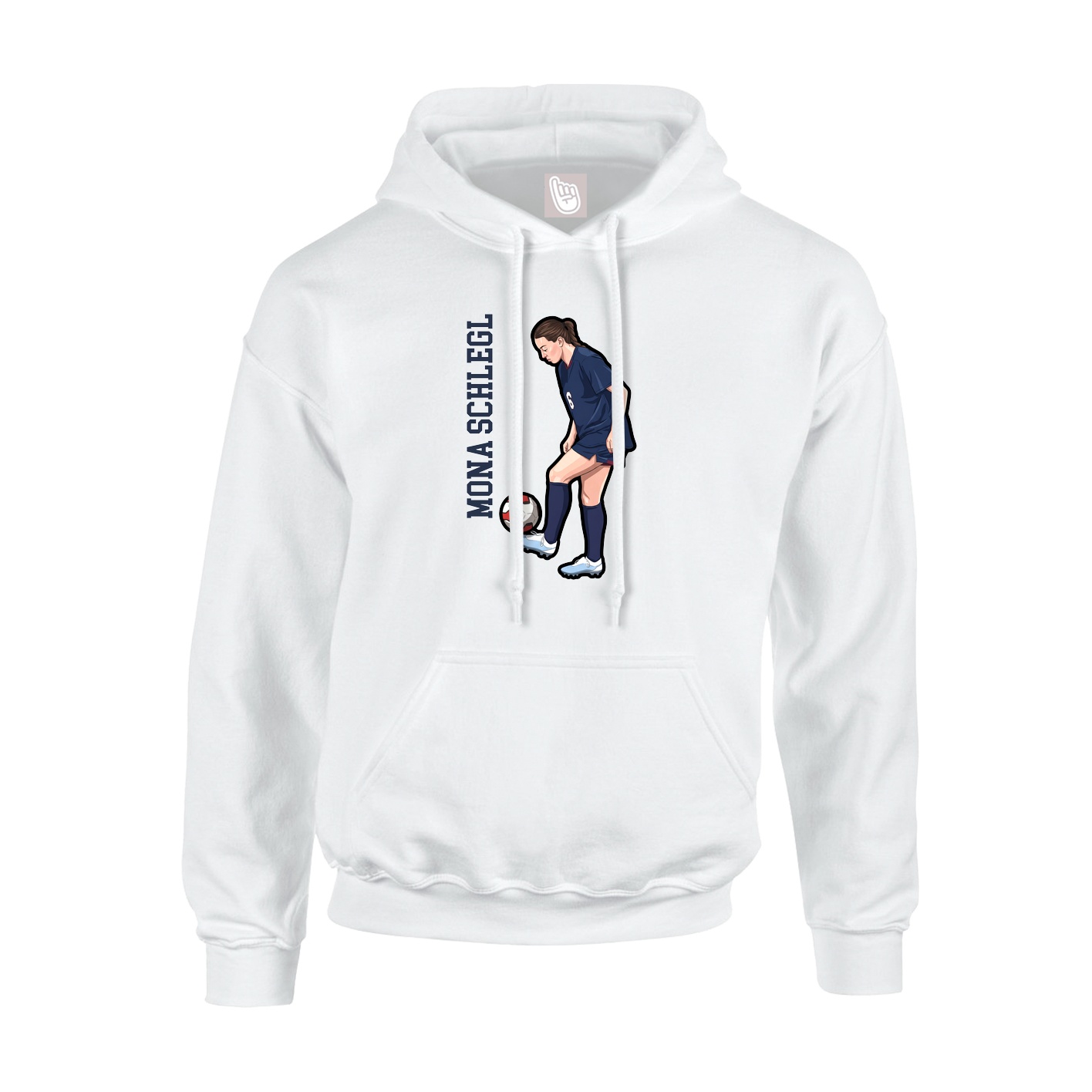 Youth Hoodie — Name Vertical in White