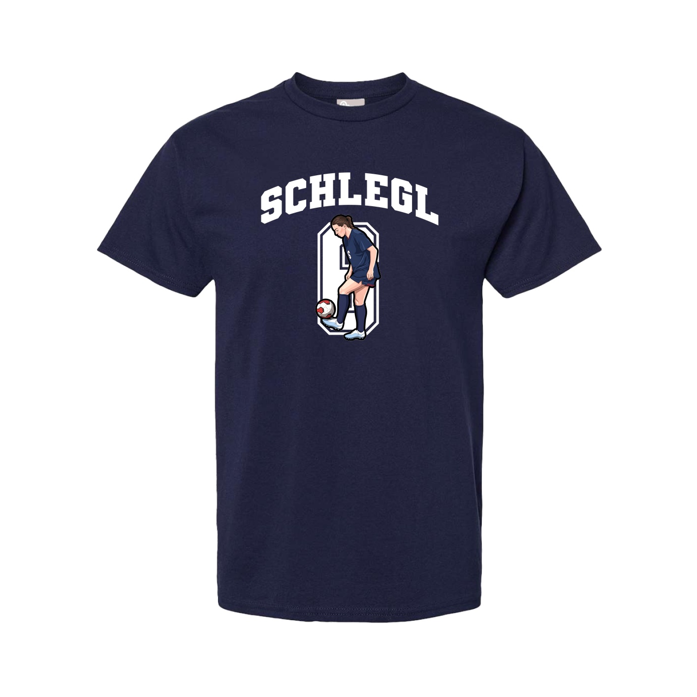 Youth Tee — Number in Navy