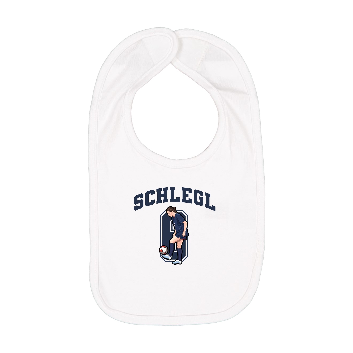 Infant Bib — Number in White