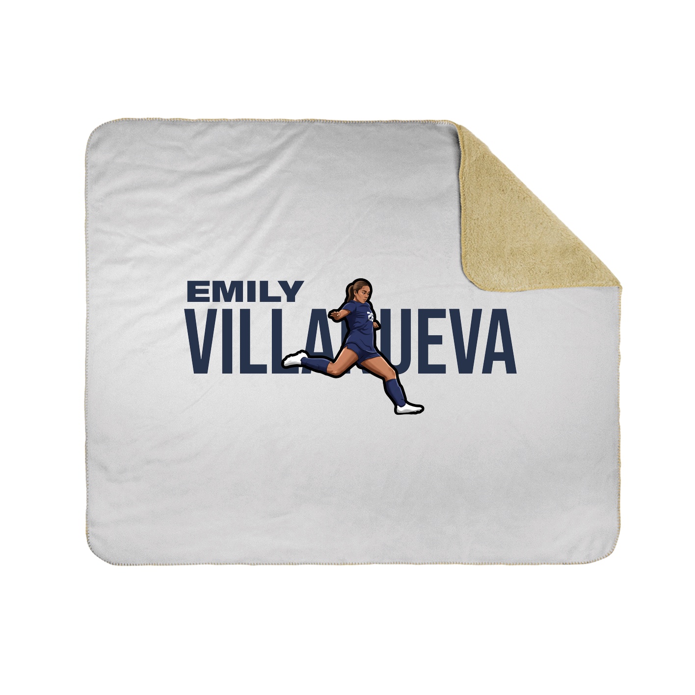 Throw Blanket — Player Name in White