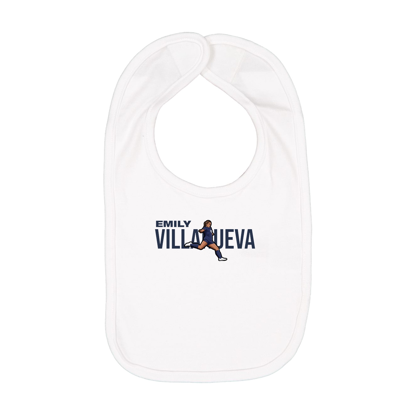 Infant Bib — Player Name in White