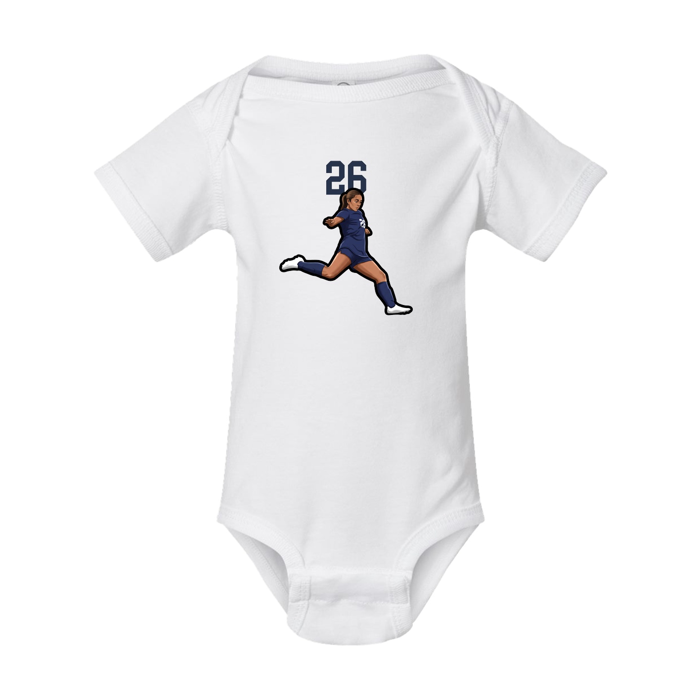 Baby Onesie — Number Top in White