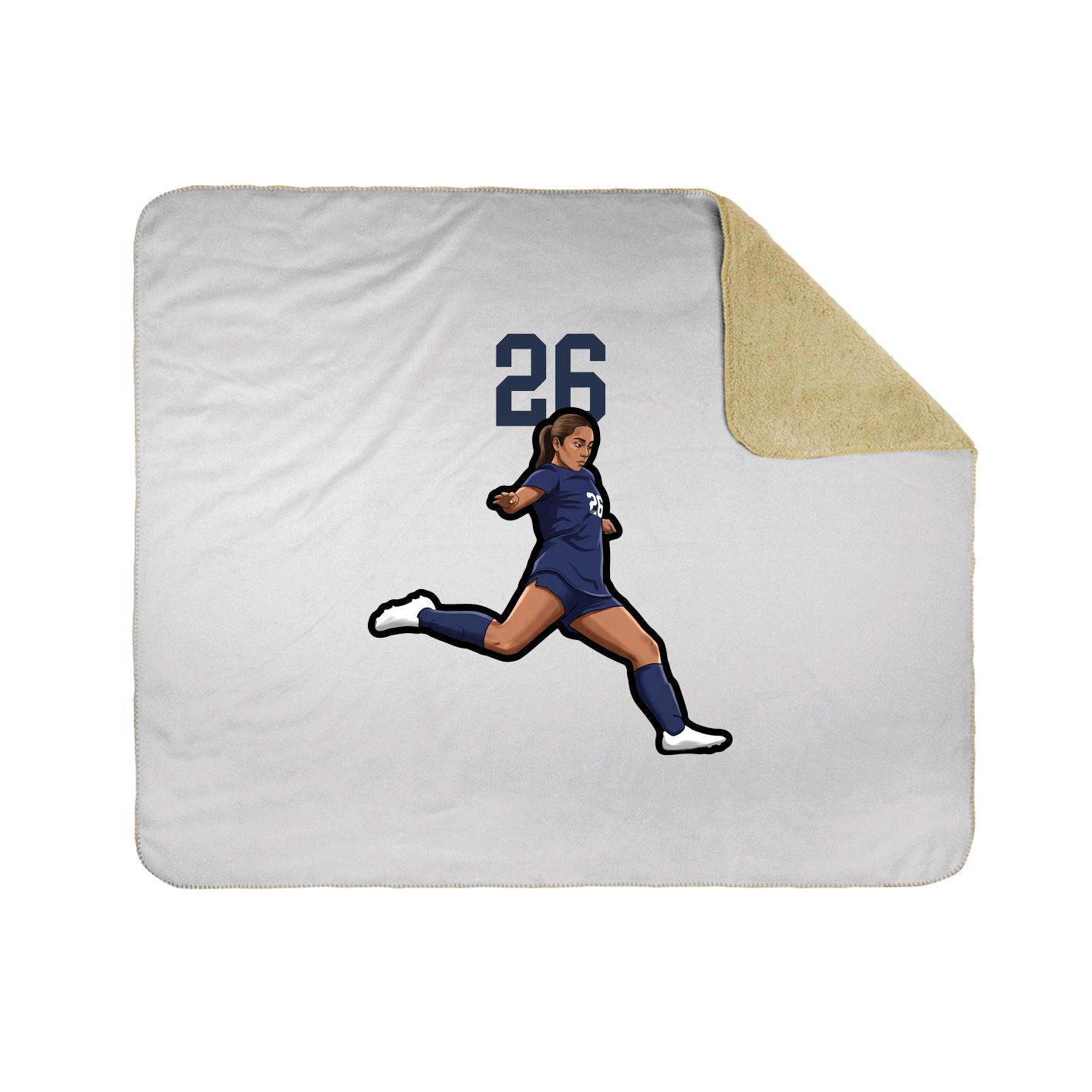 Throw Blanket — Number Top in White