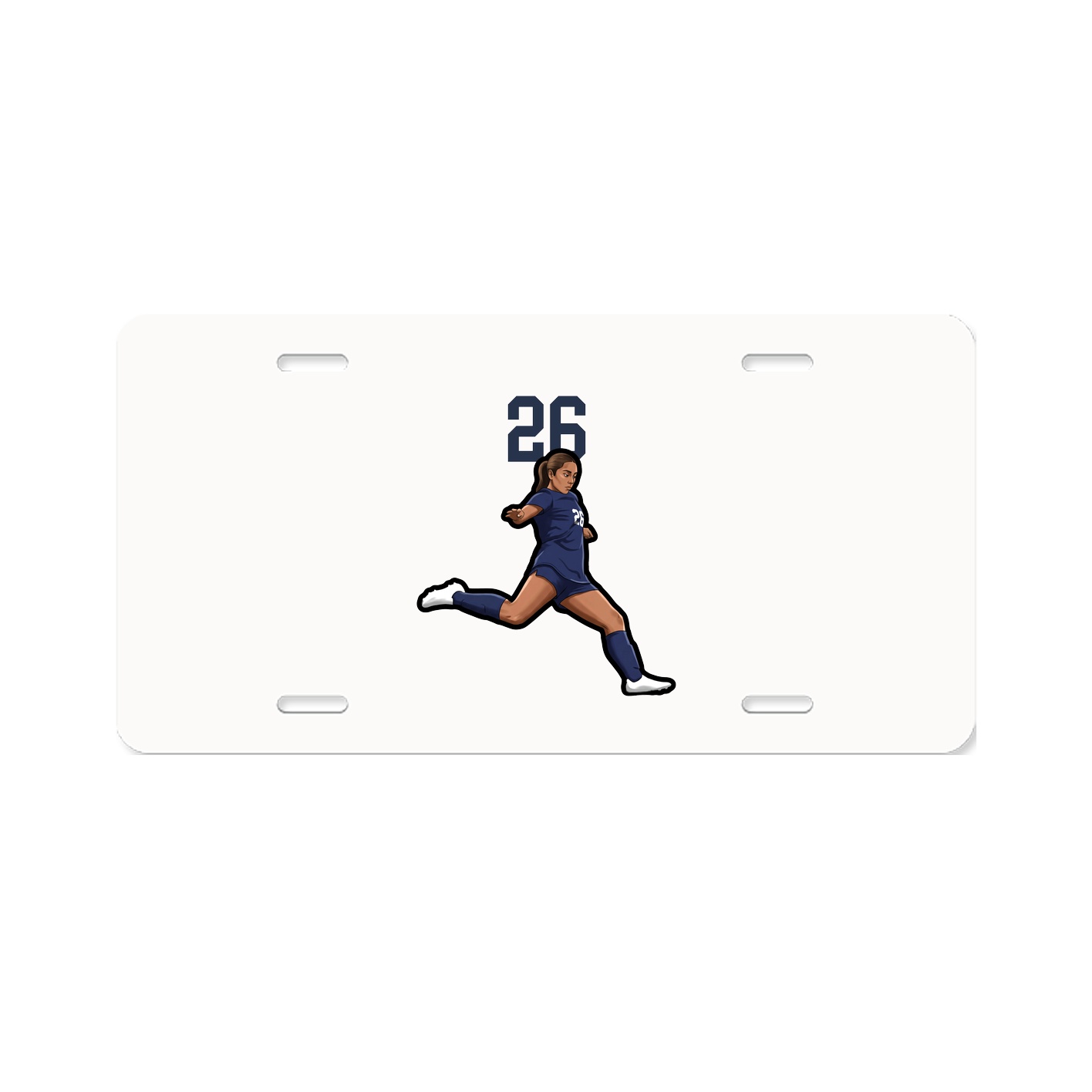 License Plate — Number Top in Classic
