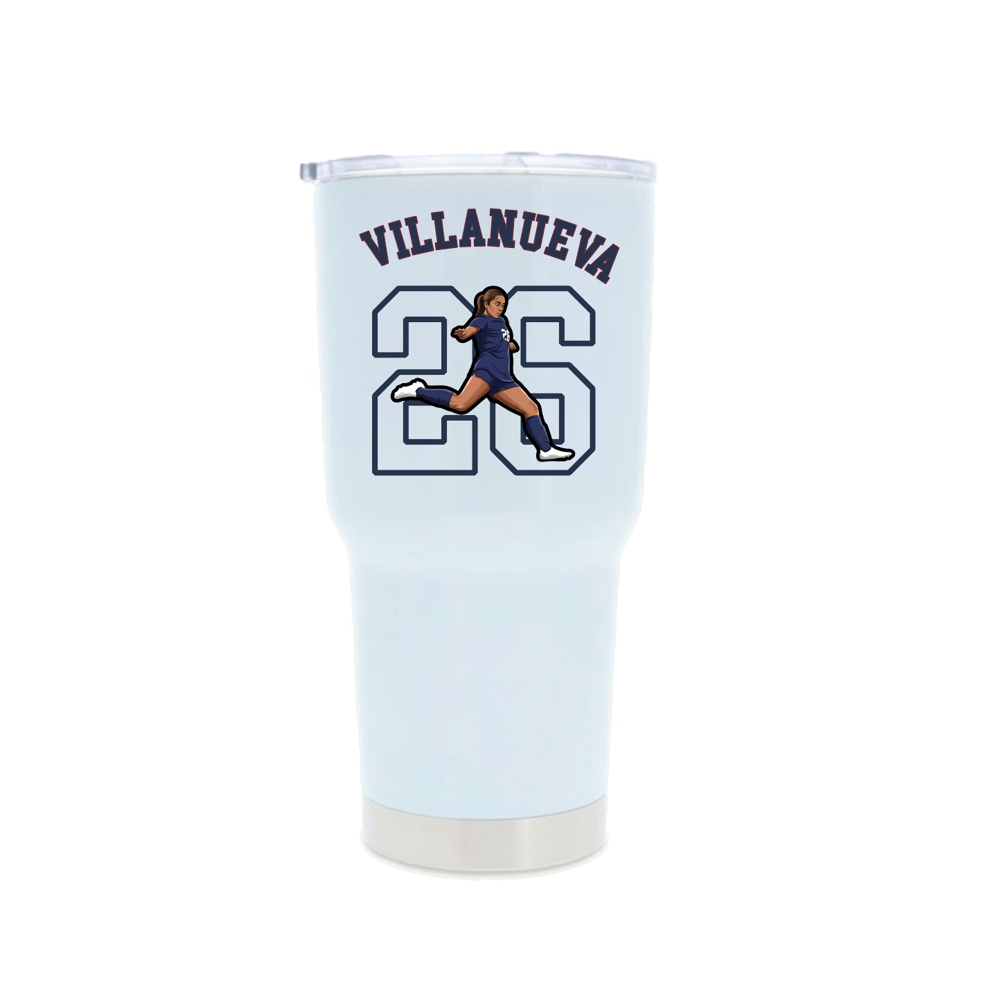 30oz Stainless Steel Tumbler — Shirsey Arch in White