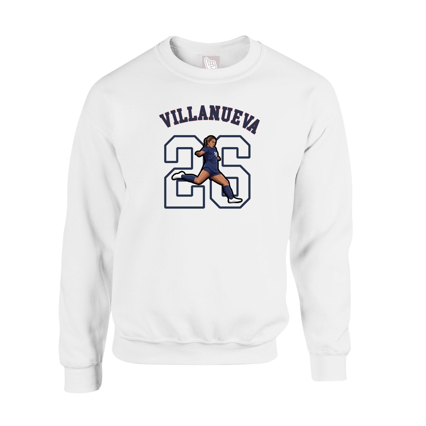 Fleece Crew — Shirsey Arch in White