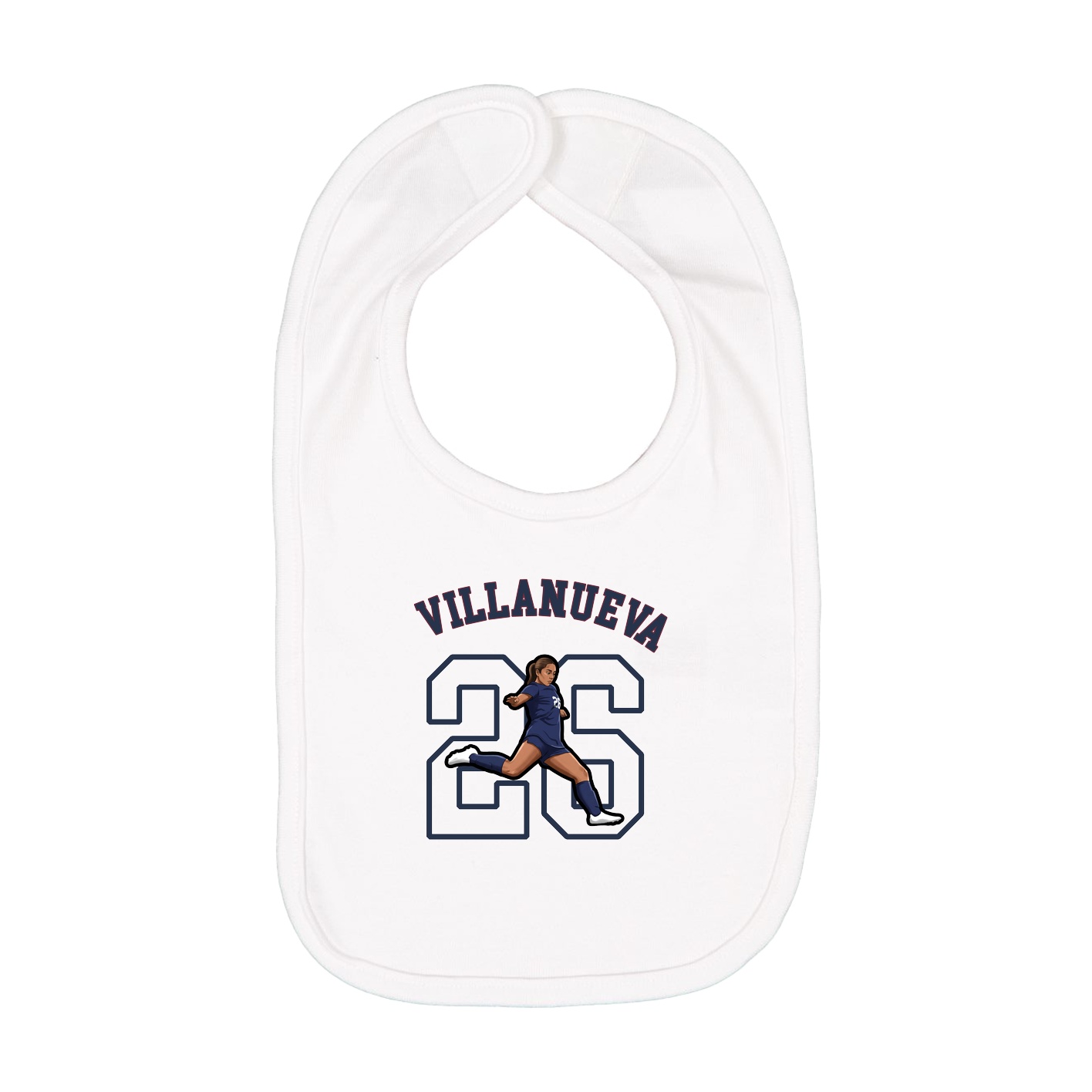 Infant Bib — Shirsey Arch in White