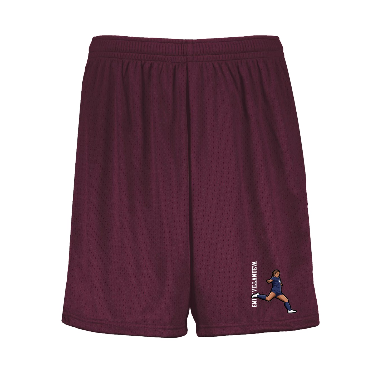 Shorts — Name Vertical in Maroon