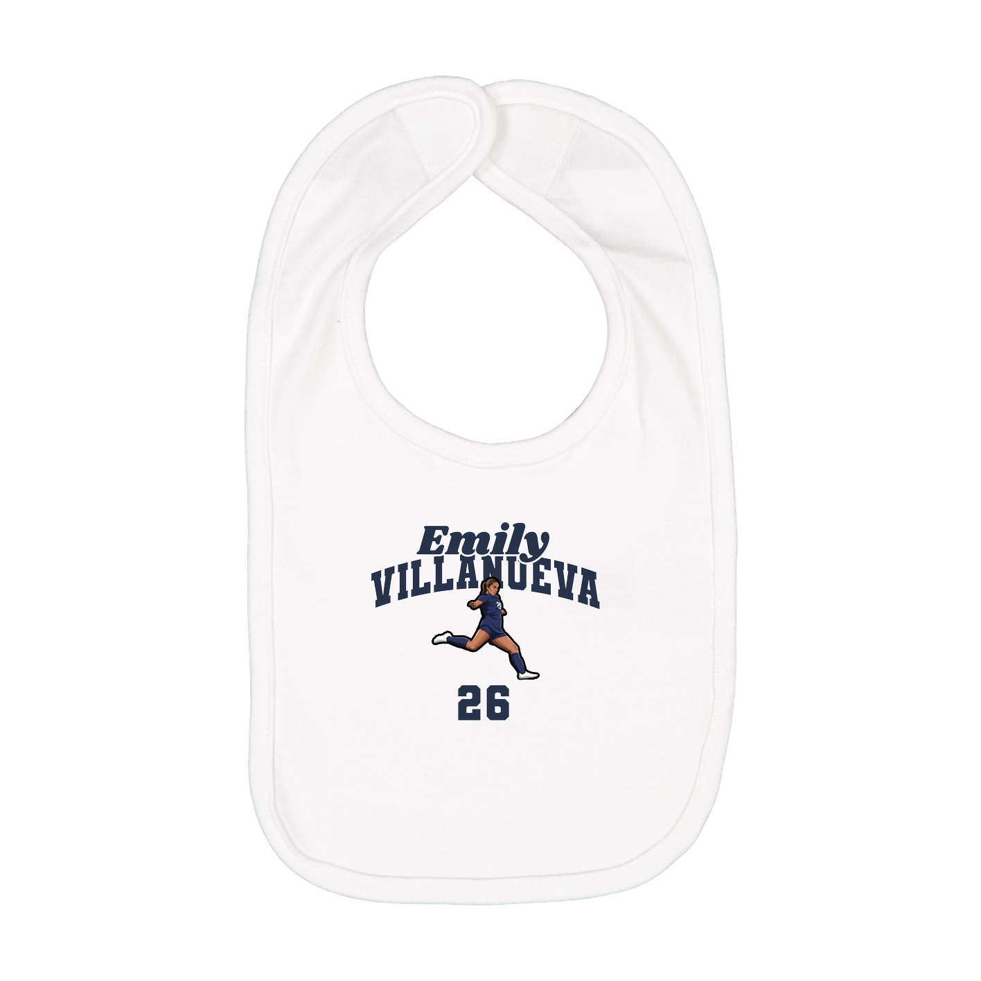 Infant Bib — Signature Arch in White