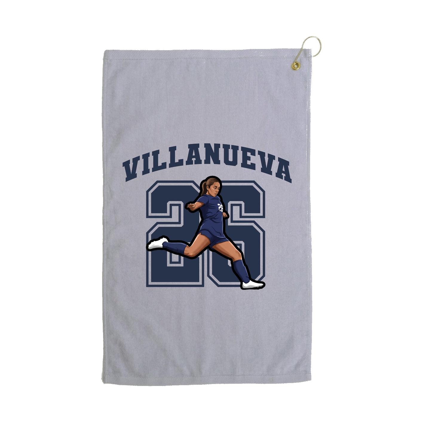 Golf Towel — Number in Grey