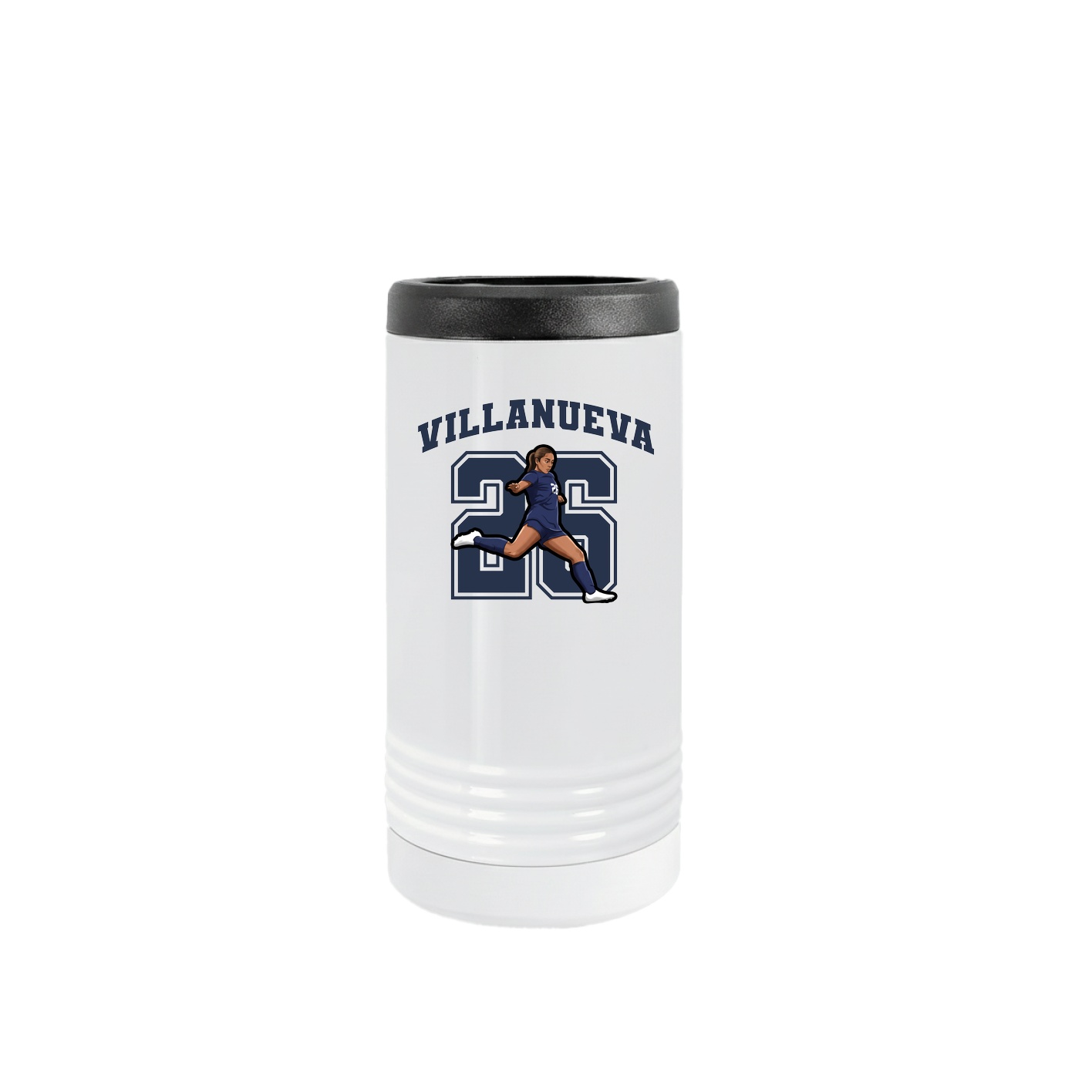 Slim Beverage Holder — Number in White