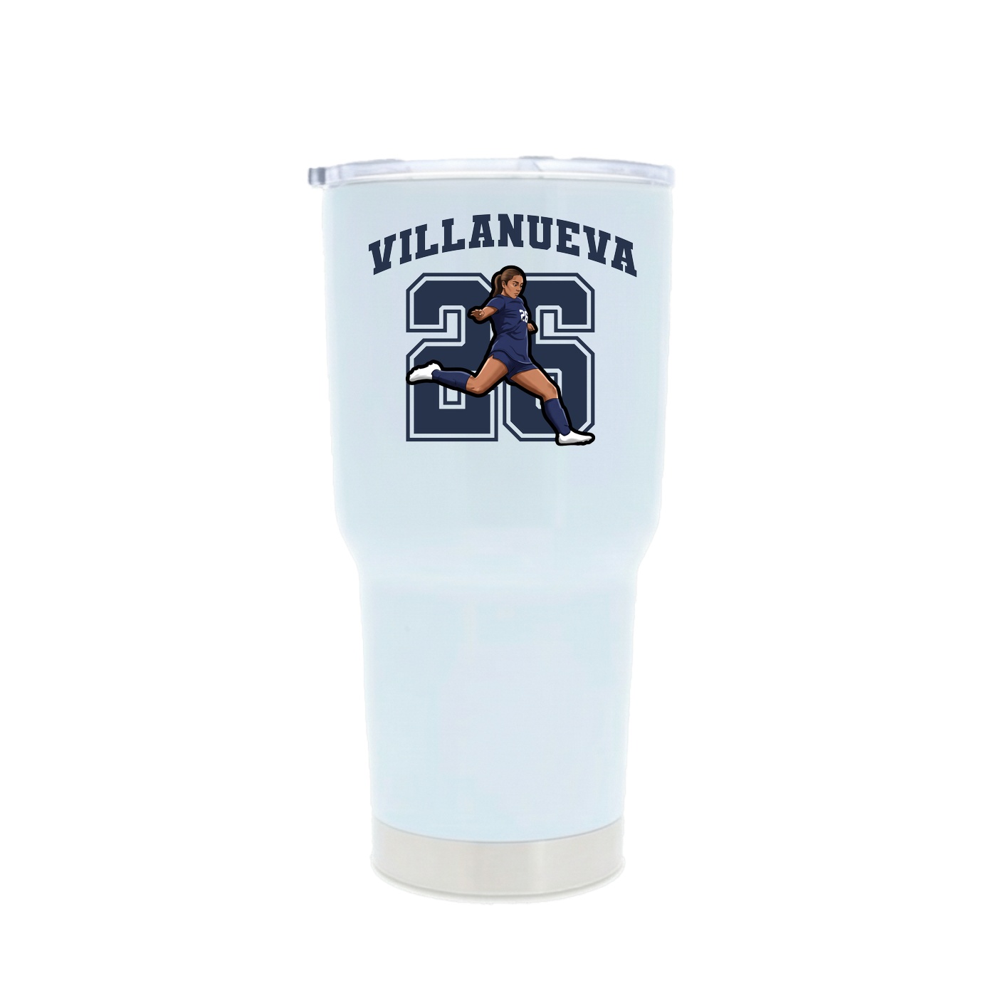 30oz Stainless Steel Tumbler — Number in White