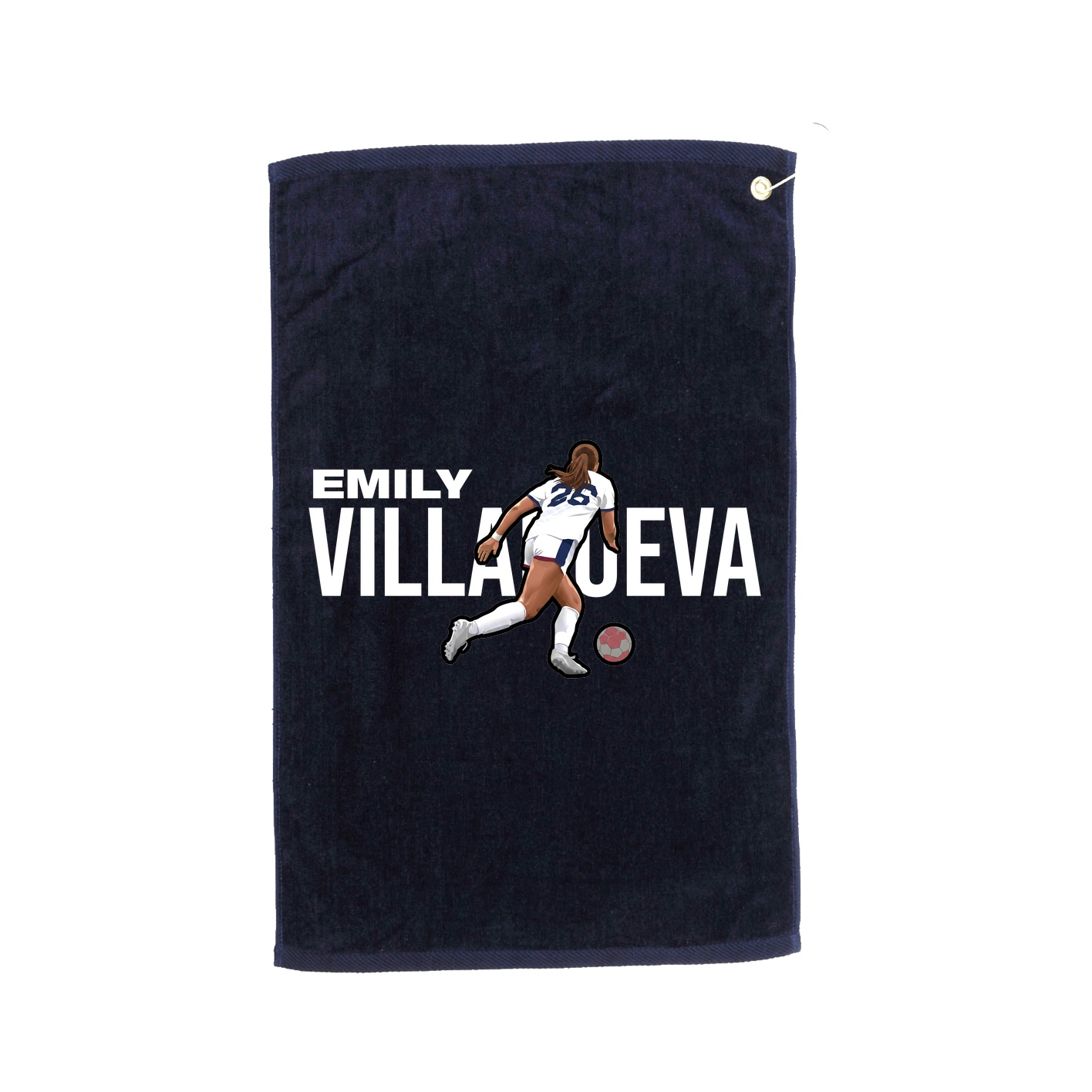 Golf Towel — Player Name in Navy