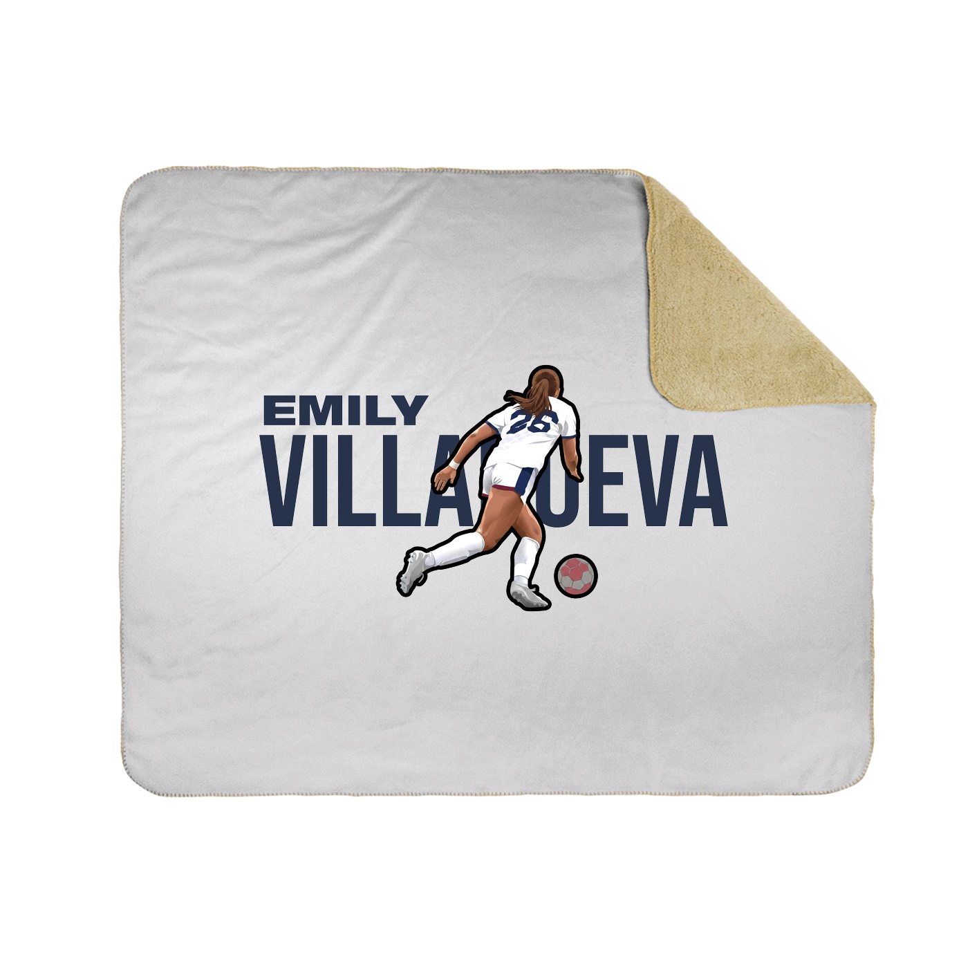 Throw Blanket — Player Name in White