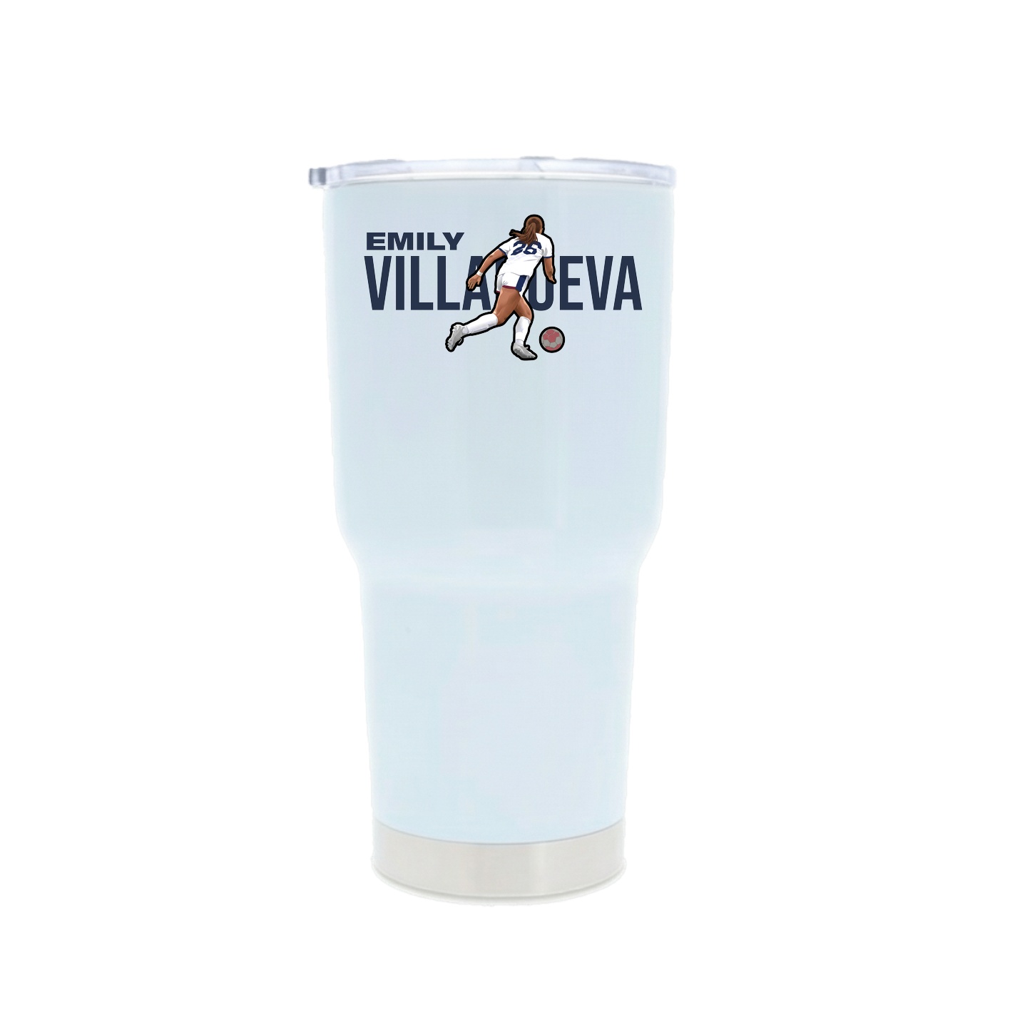 30oz Stainless Steel Tumbler — Player Name in White