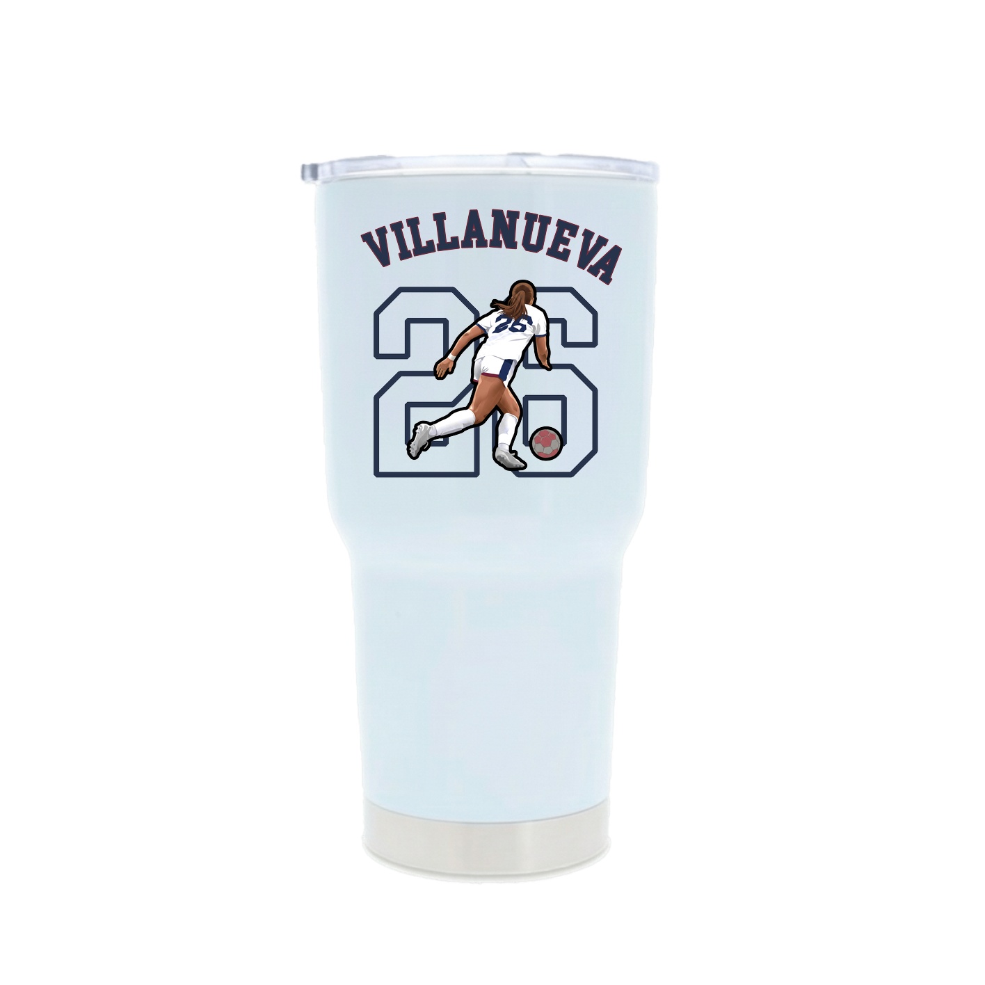 30oz Stainless Steel Tumbler — Shirsey Arch in White