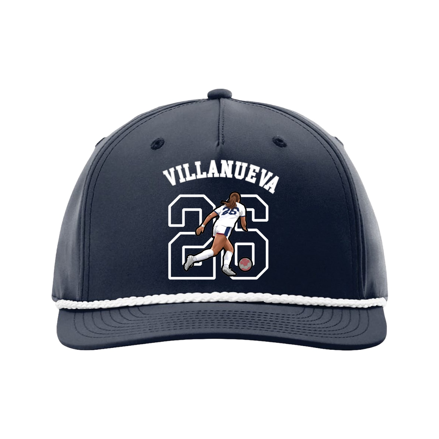 Five-Panel Classic Rope Cap — Shirsey Arch in Navy