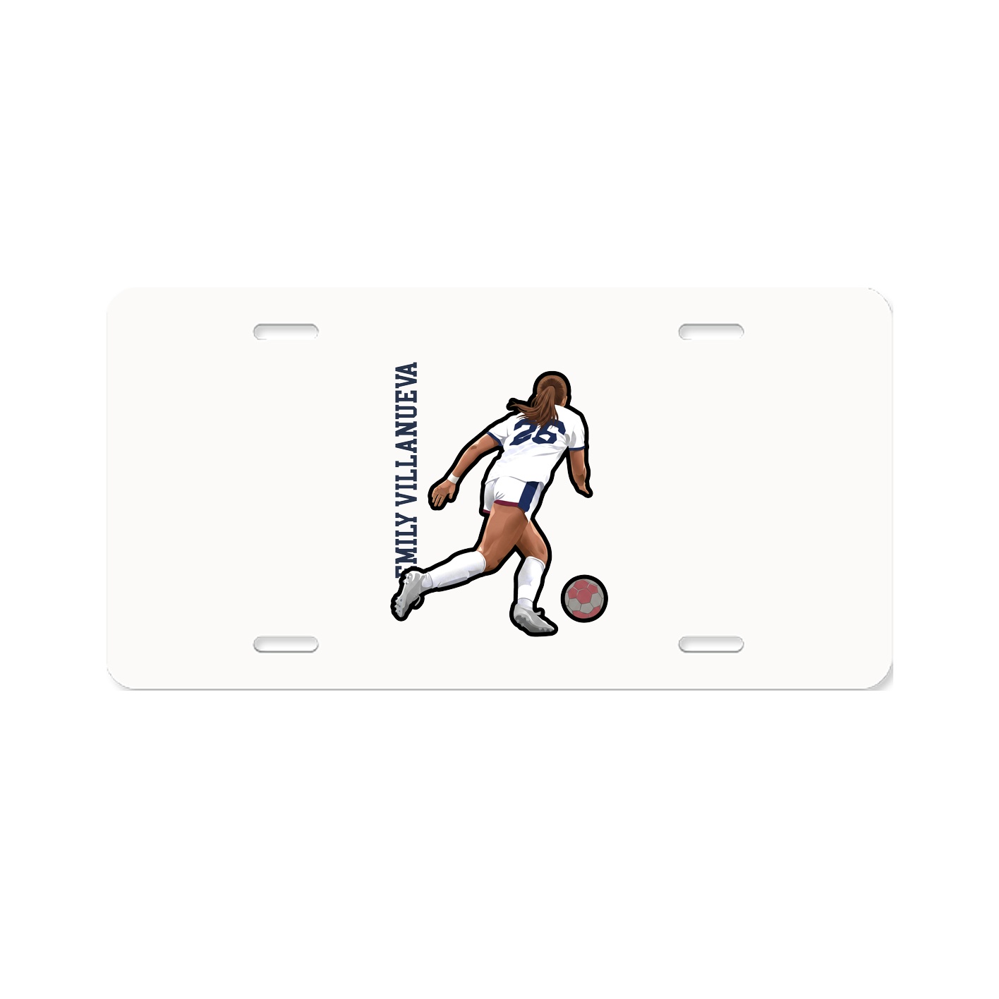 License Plate — Name Vertical in Classic