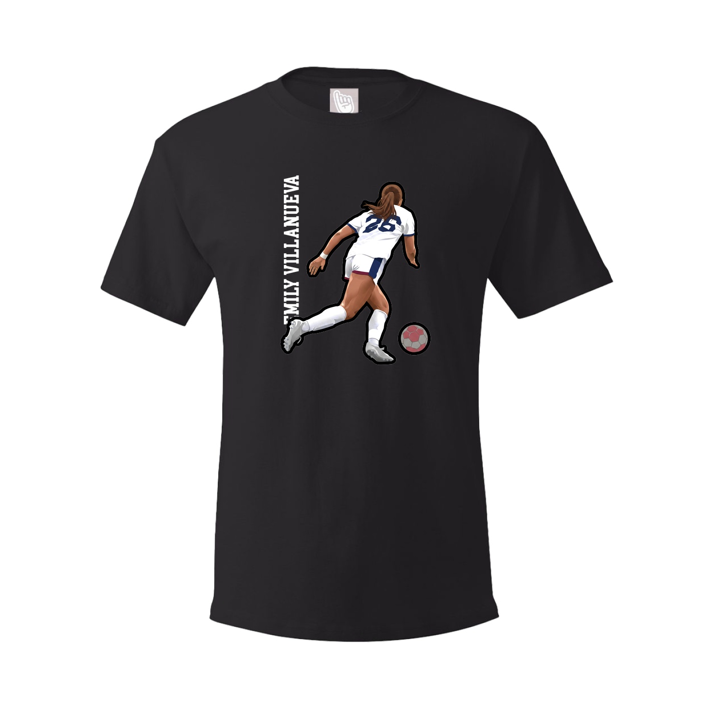 Youth Tee — Name Vertical in Black