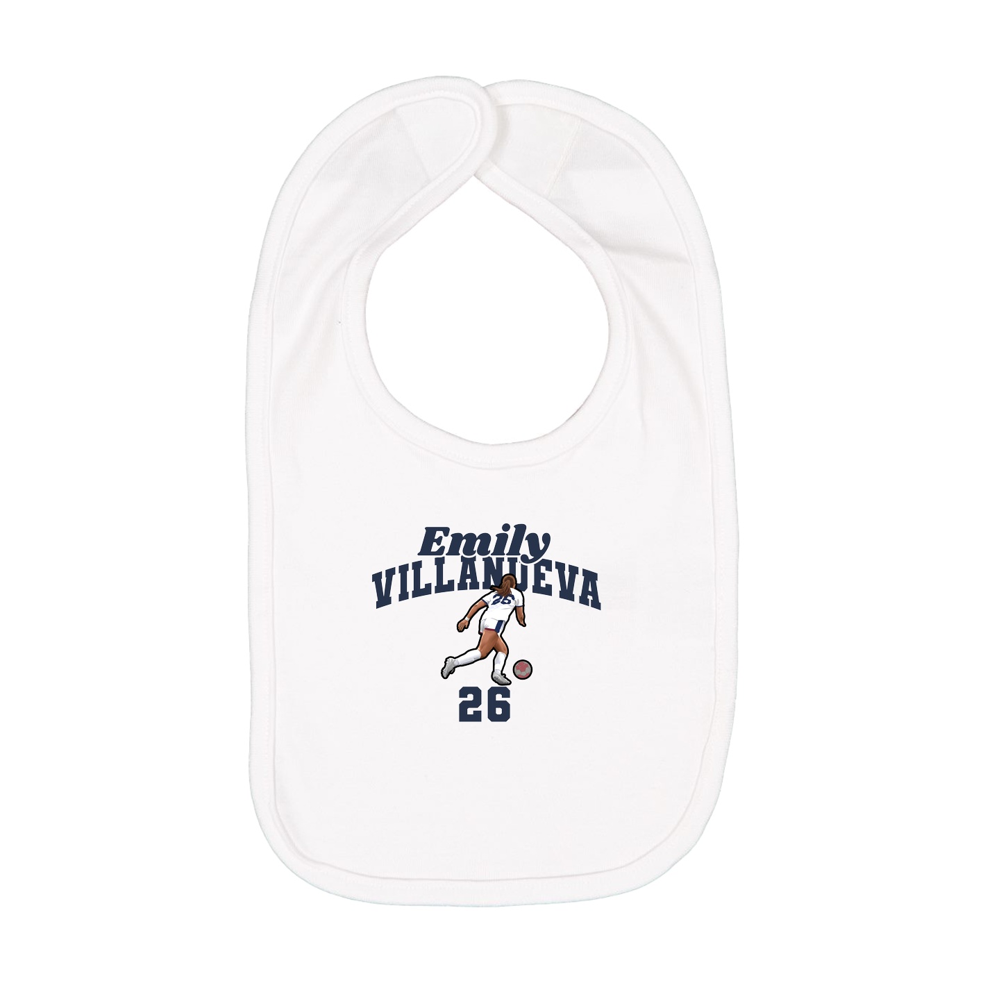 Infant Bib — Signature Arch in White