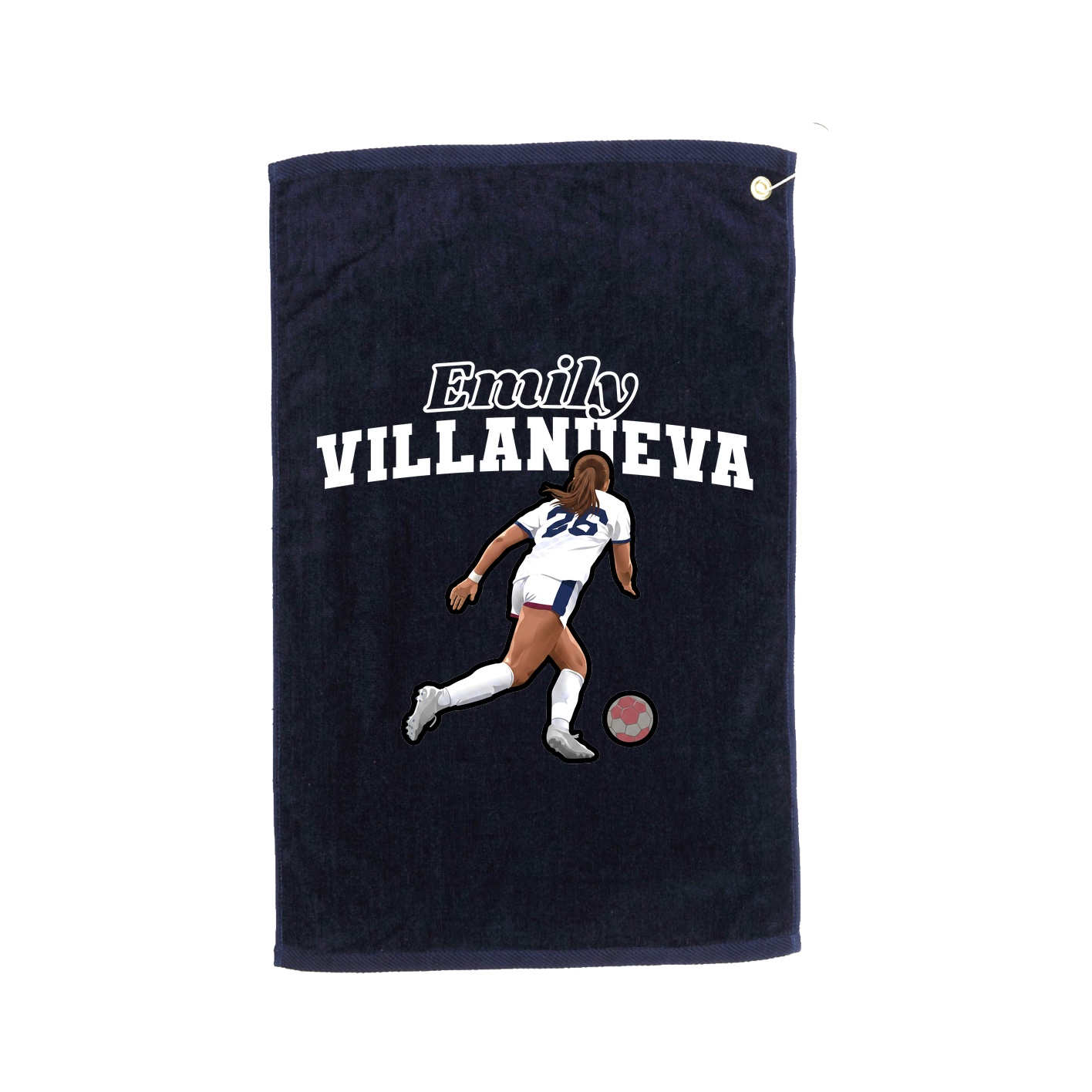 Golf Towel — Name Arch in Navy