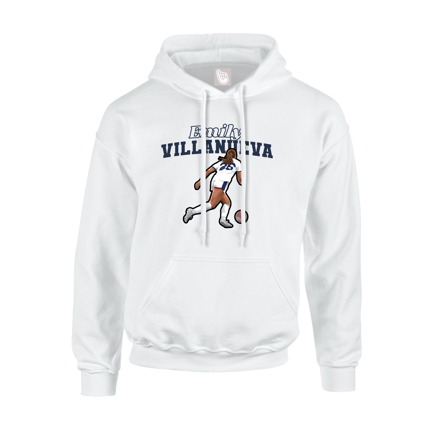 Hoodie — Name Arch in White
