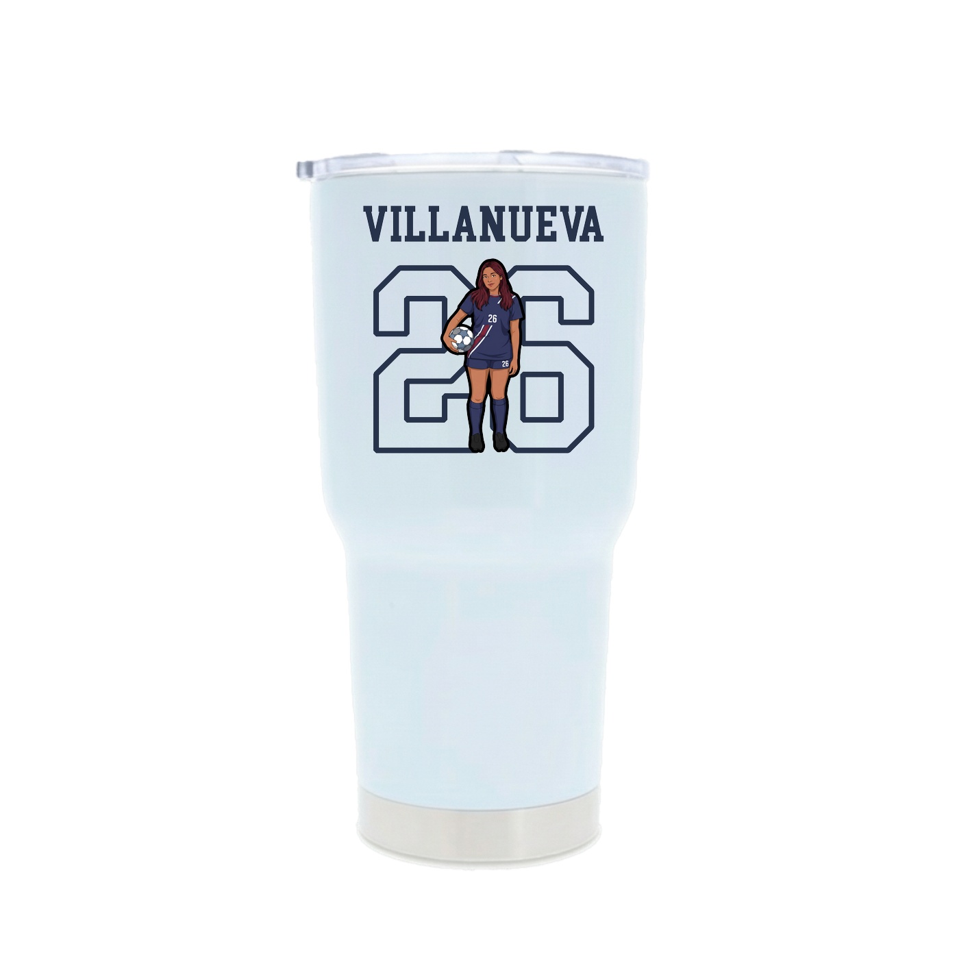 30oz Stainless Steel Tumbler — Shirsey in White