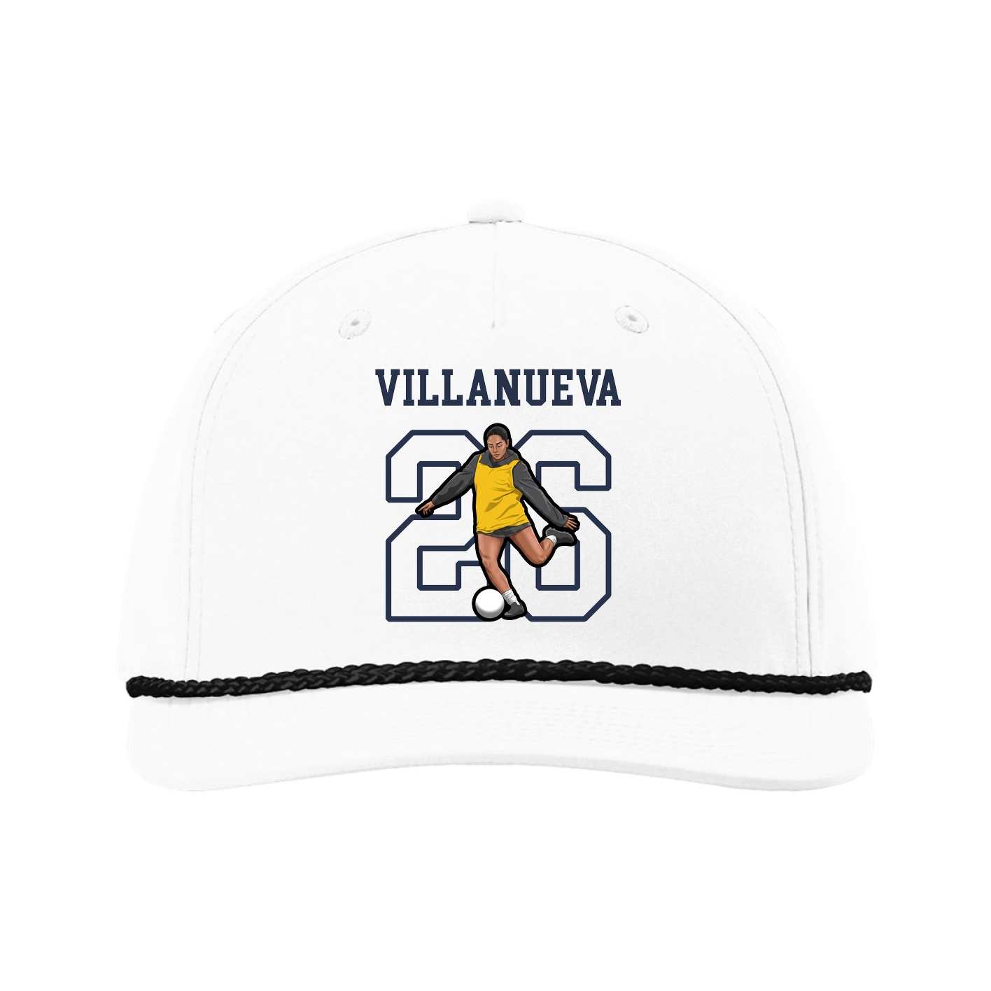Five-Panel Classic Rope Cap — Shirsey in White
