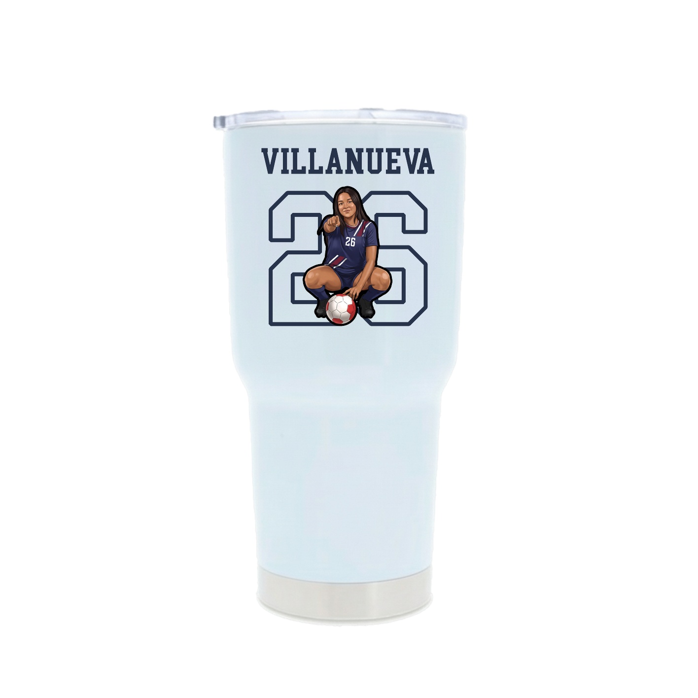 30oz Stainless Steel Tumbler — Shirsey in White