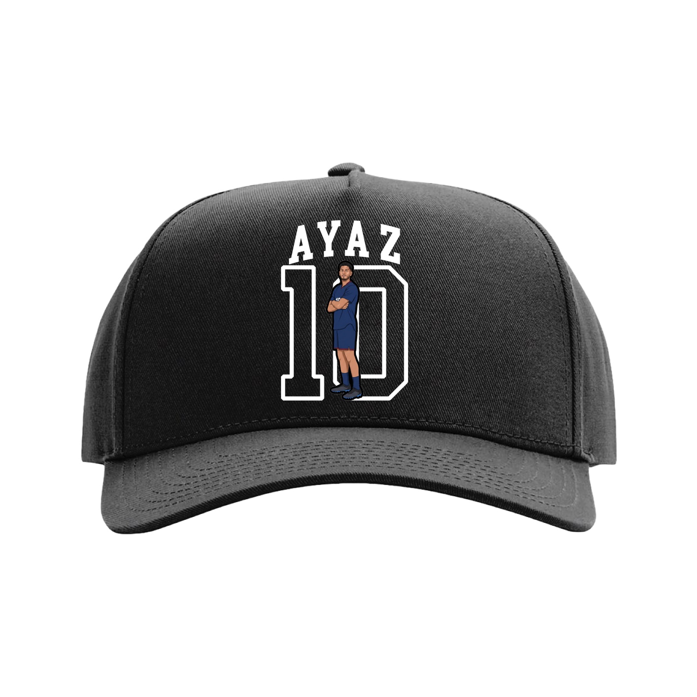 Full Fabric Five-Panel Champ Cap — Shirsey in Black