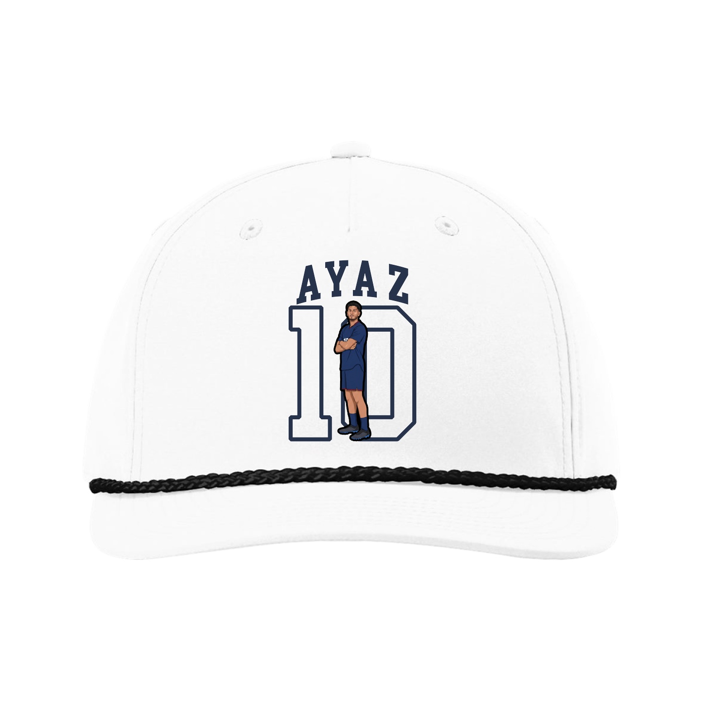 Five-Panel Classic Rope Cap — Shirsey in White