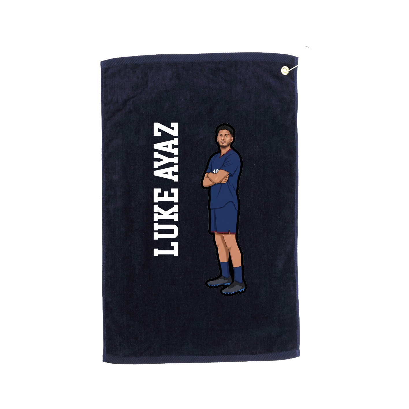 Golf Towel — Name Vertical in Navy