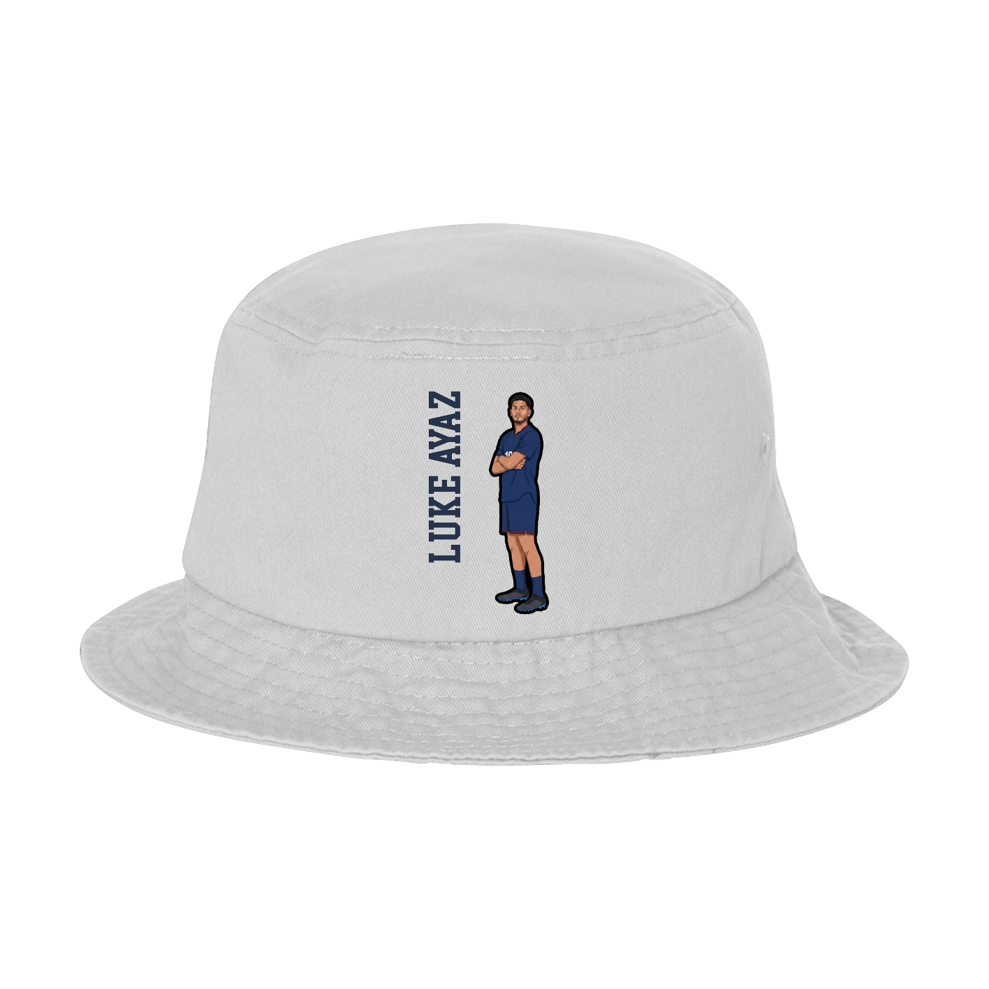 Bucket Cap — Name Vertical in White