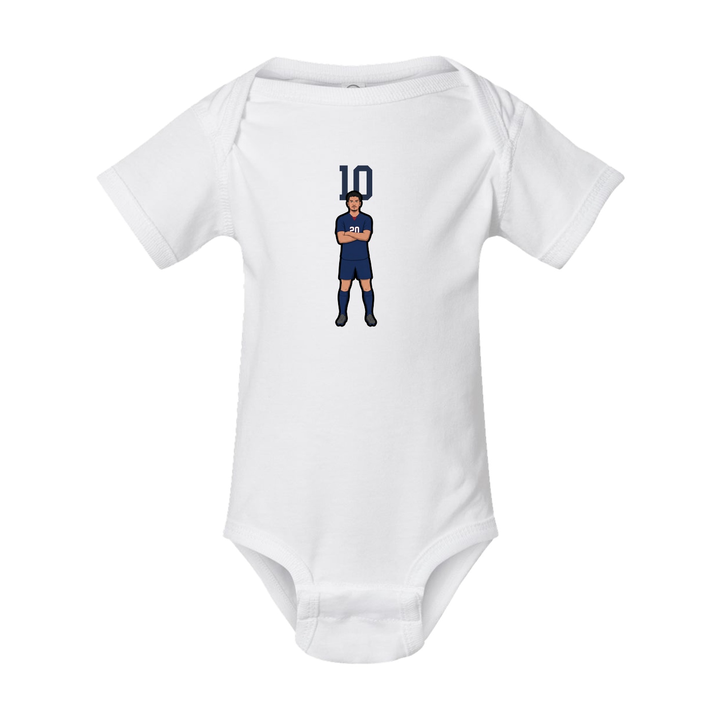 Baby Onesie — Number Top in White