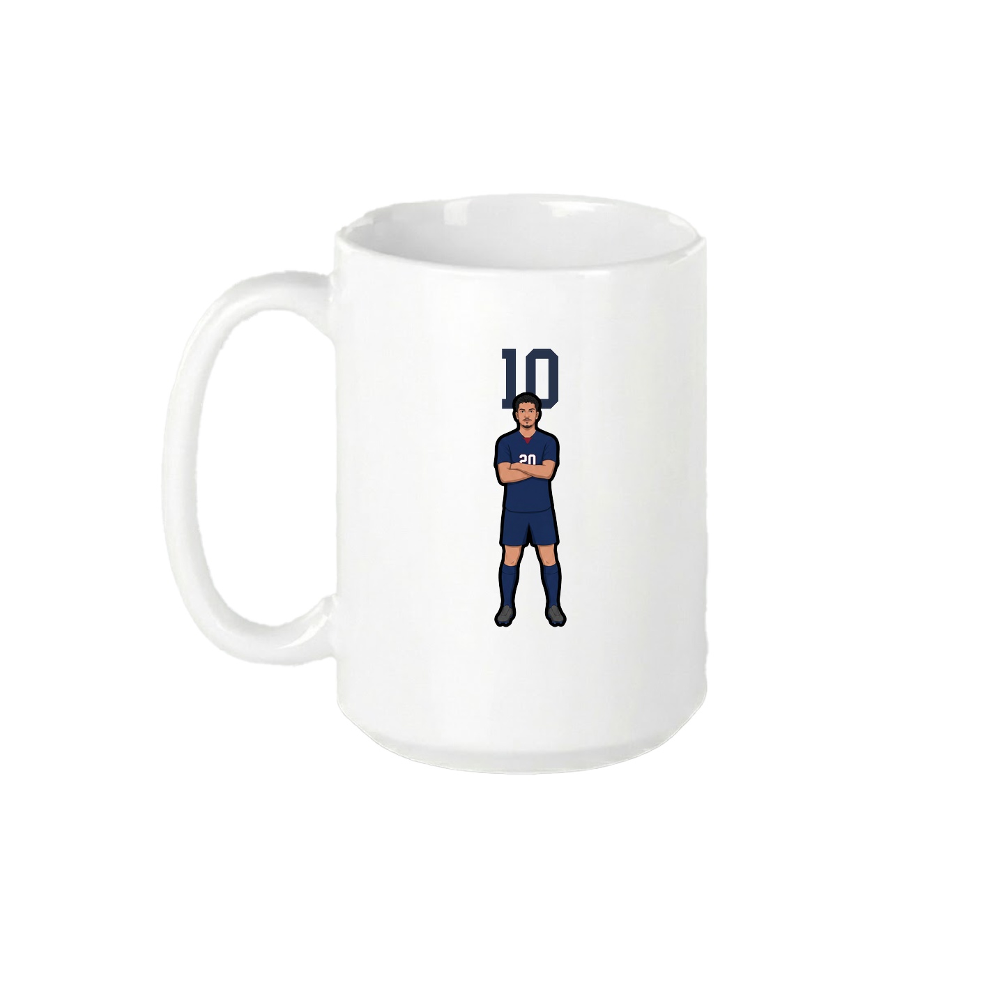 15oz Coffee Mug — Number Top in White