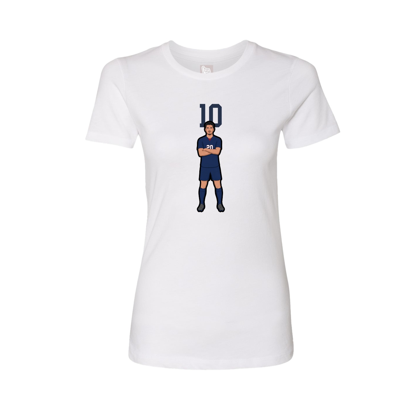 Womens Tee — Number Top in White