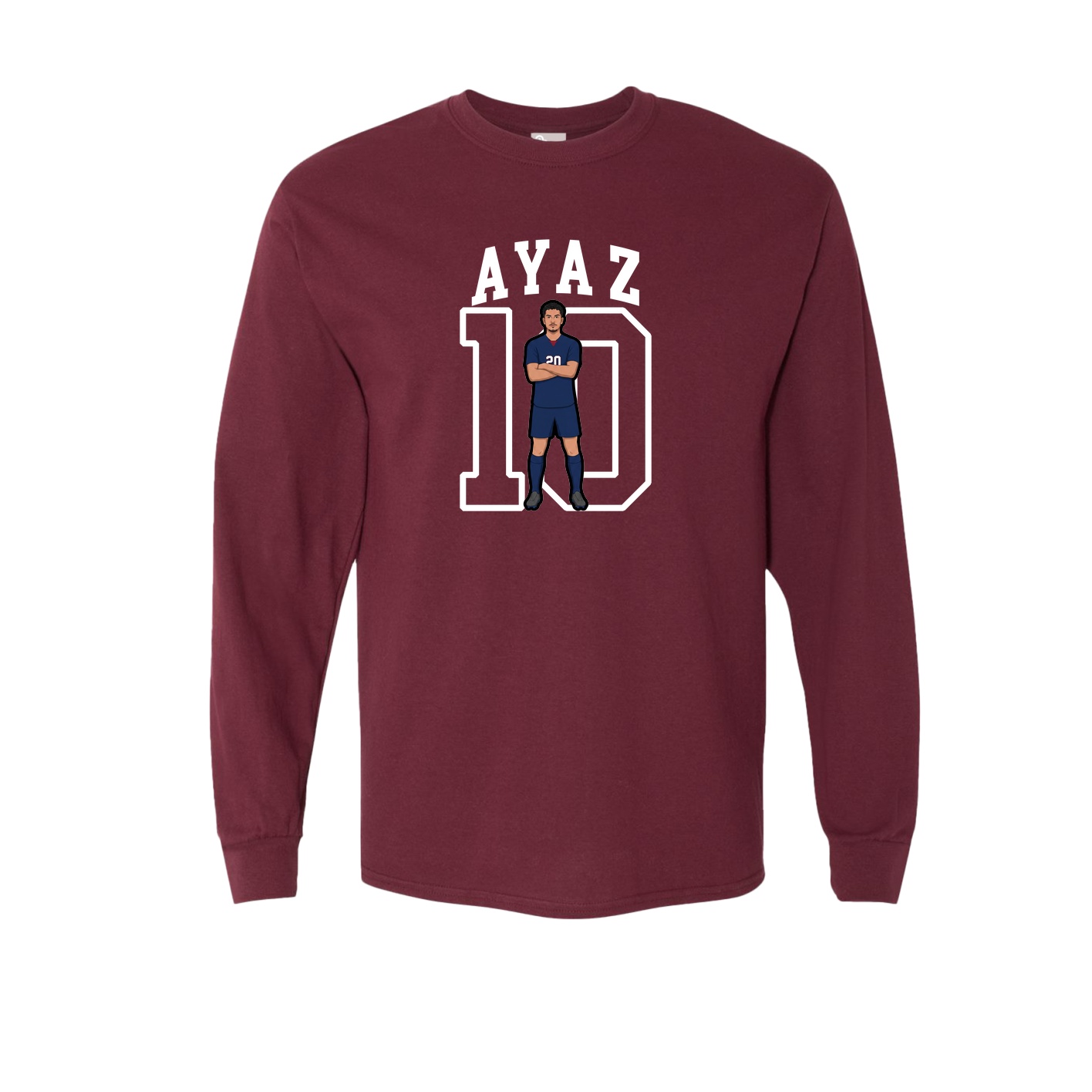 Long Sleeve Tee — Shirsey in Maroon