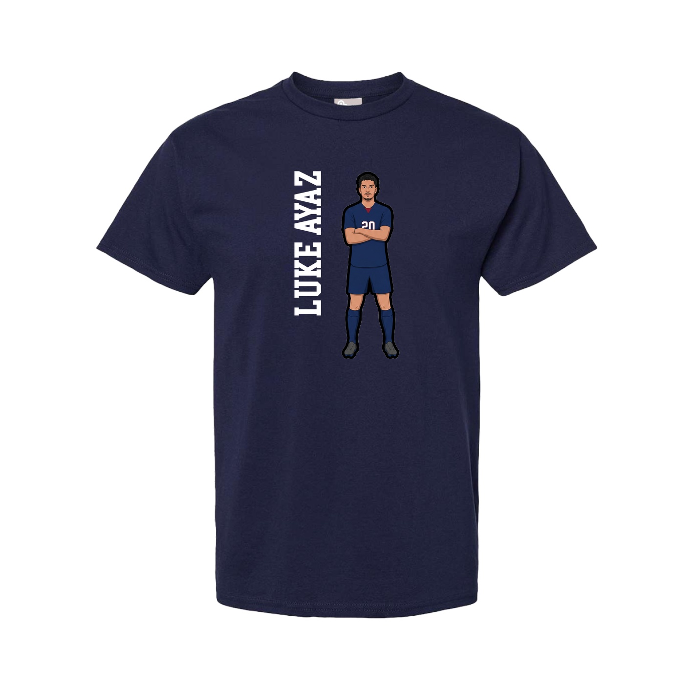 Tee — Name Vertical in Navy
