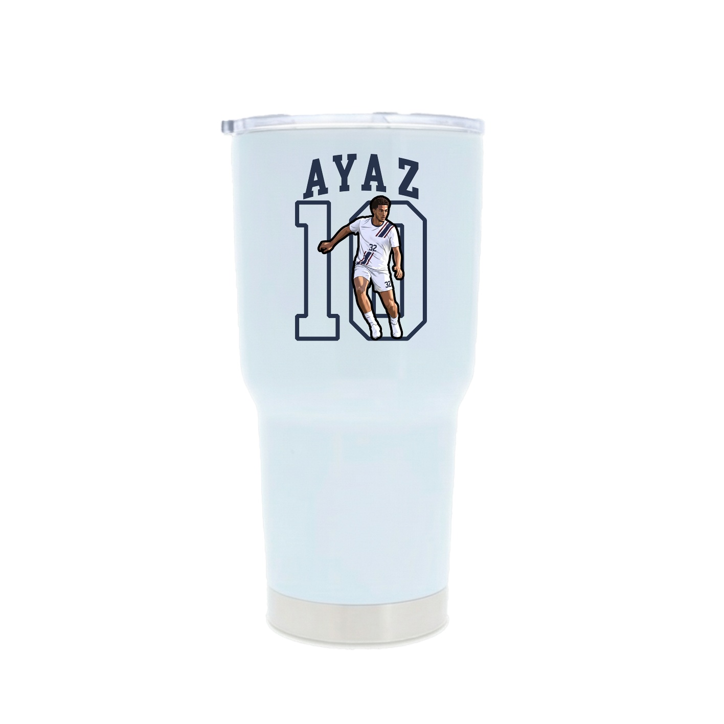 30oz Stainless Steel Tumbler — Shirsey in White