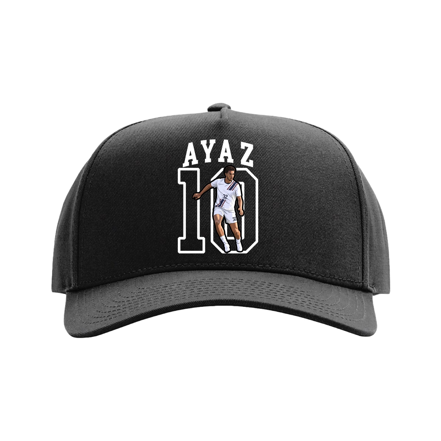 Full Fabric Five-Panel Champ Cap — Shirsey in Black